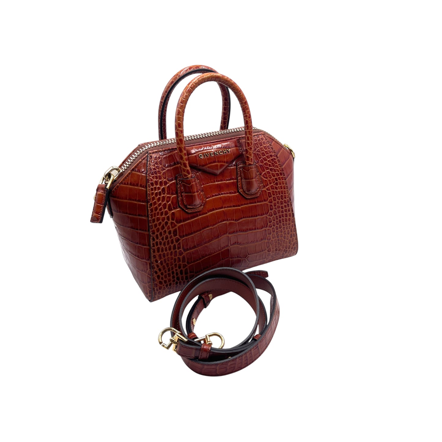 Givenchy Croc-Embossed Mini Antigona Bag