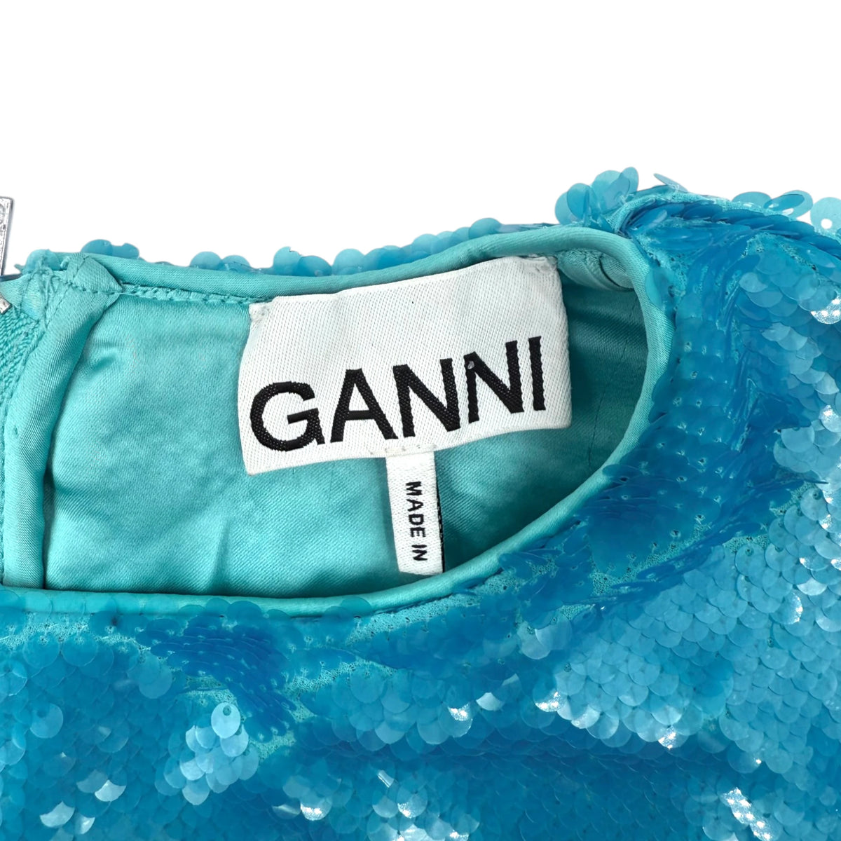 Ganni Sequin Embellished Crop Top