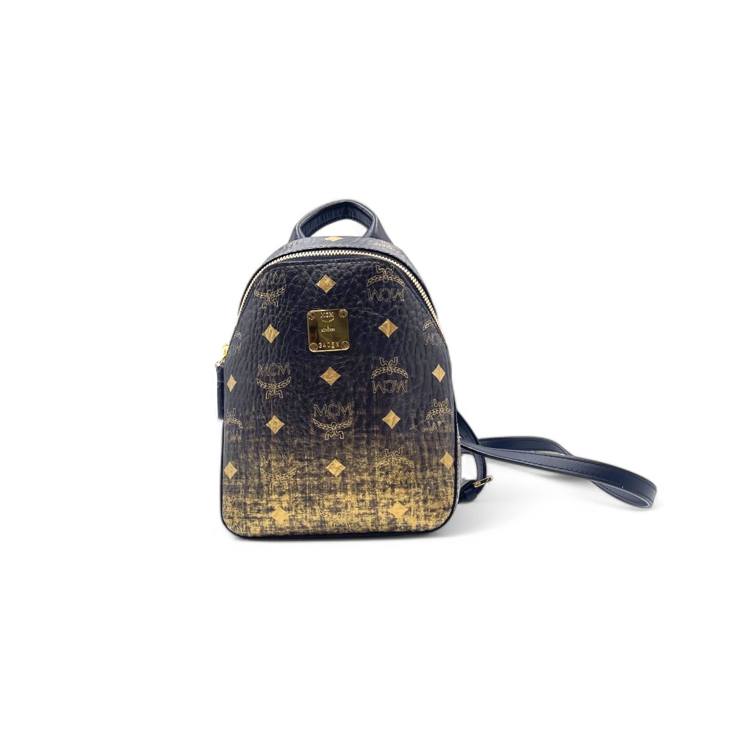 MCM Black Gold Gradient Backpack Crossbody