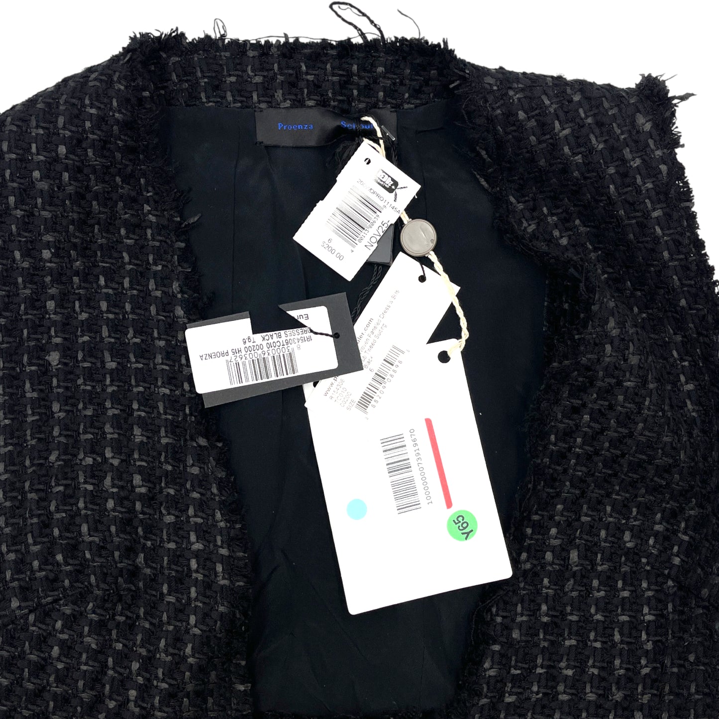 Proenza Schouler Tweed-Paneled Black Dress