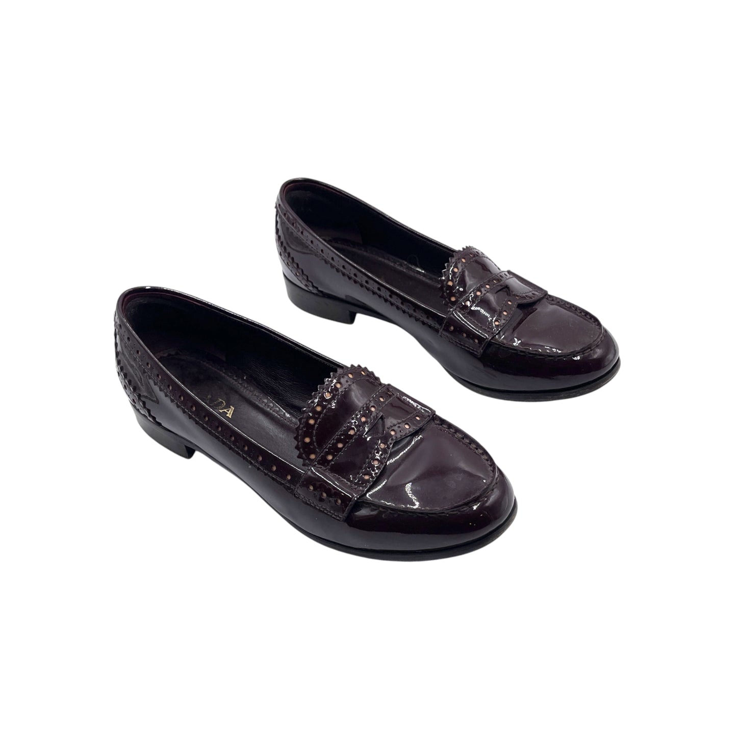 Prada Brown Patent Loafers