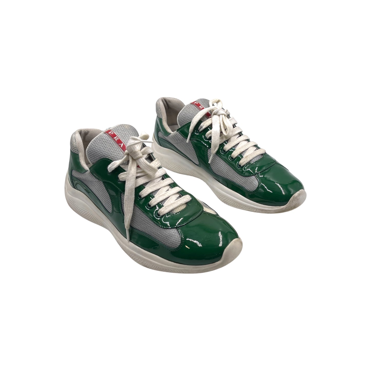 Prada America's Cup Green/Silver Sneakers
