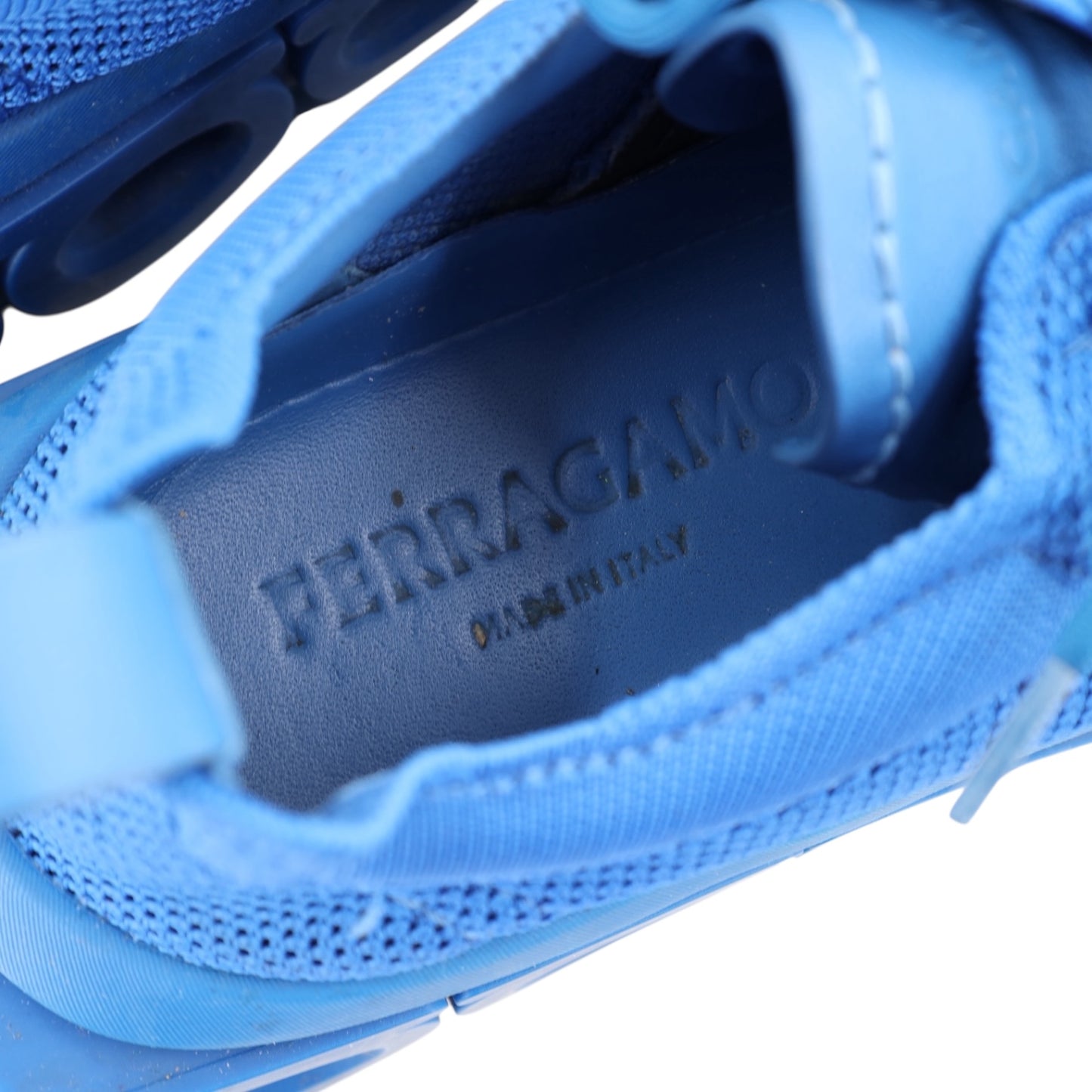Salvatore Ferragamo Gancini Logo Blue Sneakers