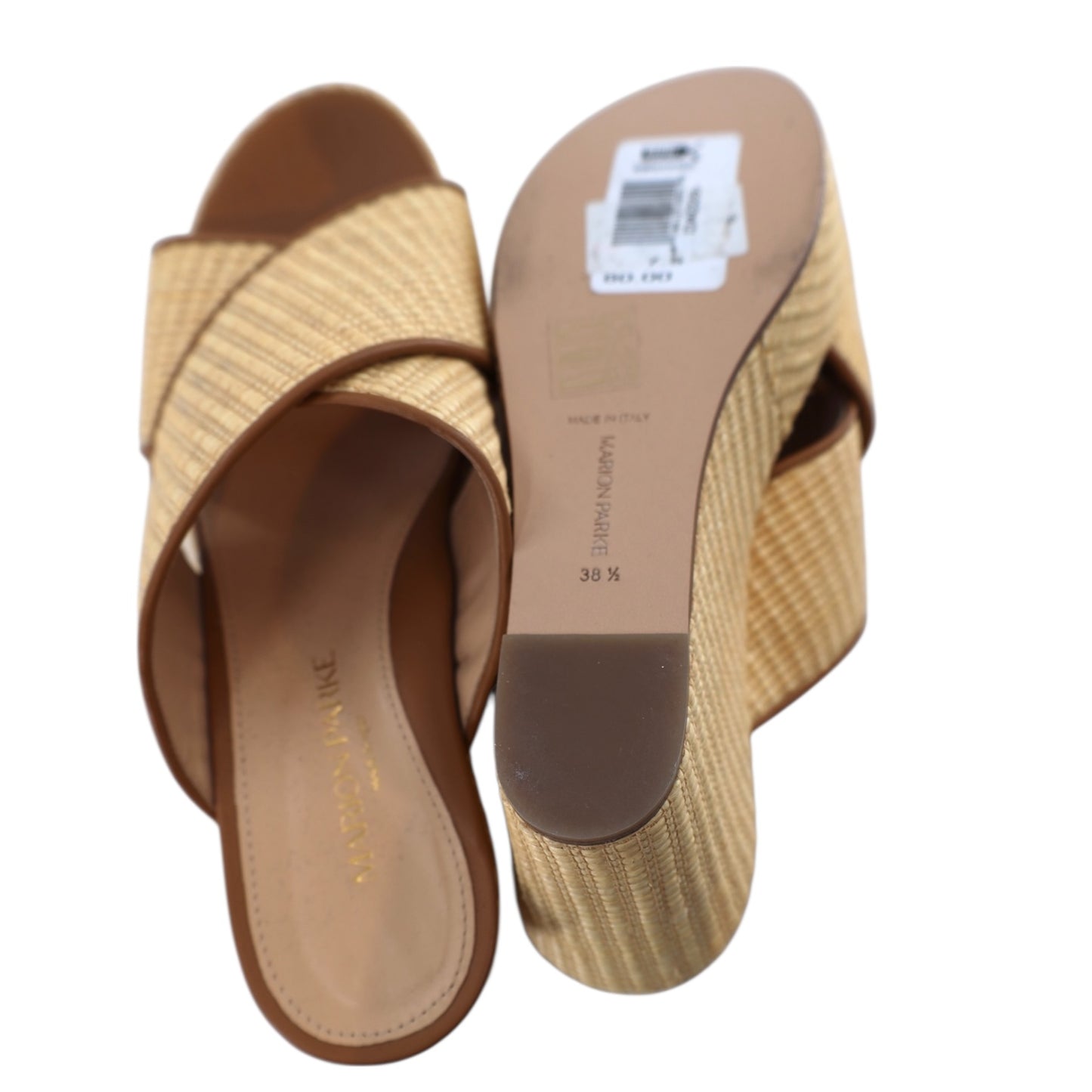 Marion Parke Tan and Brown Wedges
