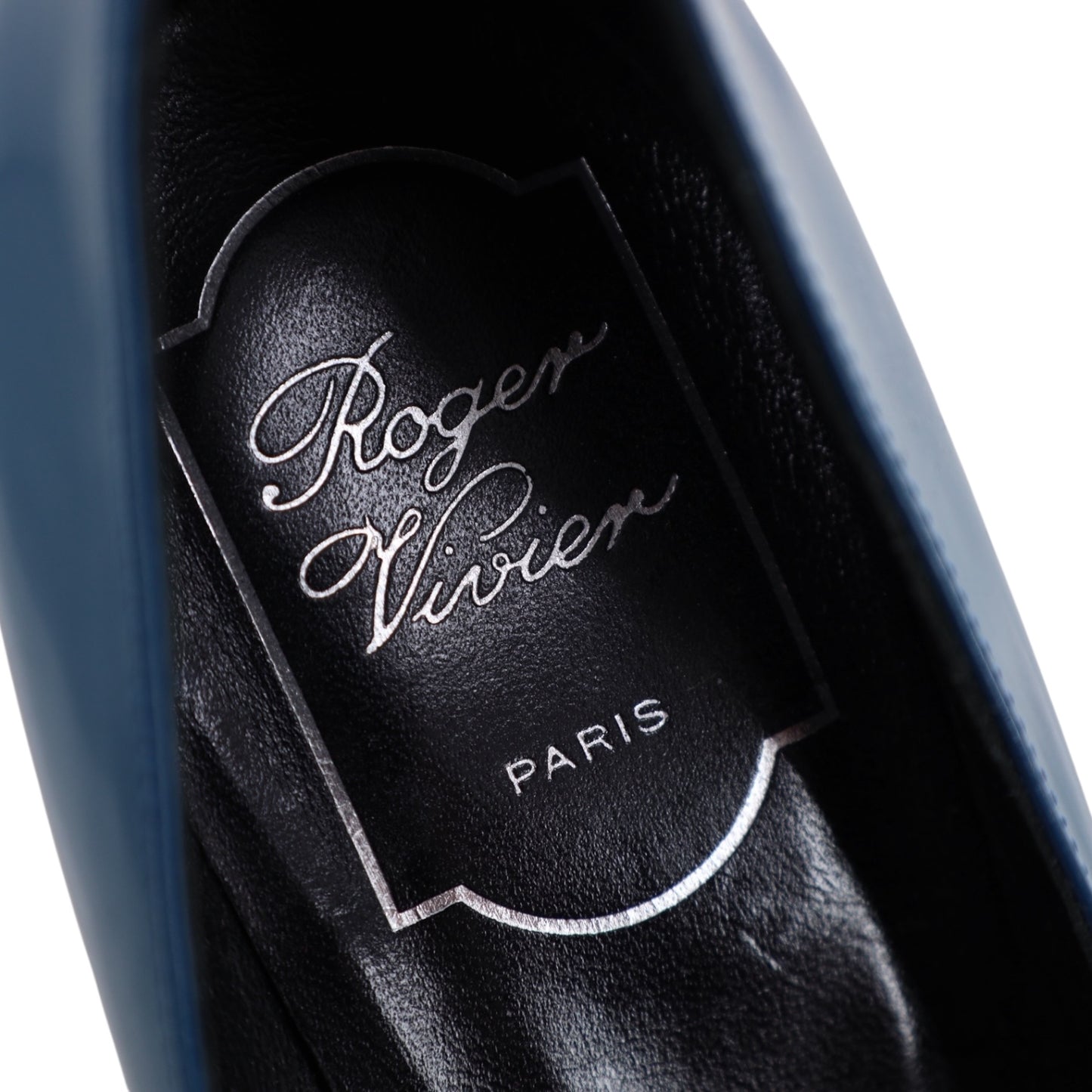 Roger Vivier Viv in the City Blue and Silver Heel