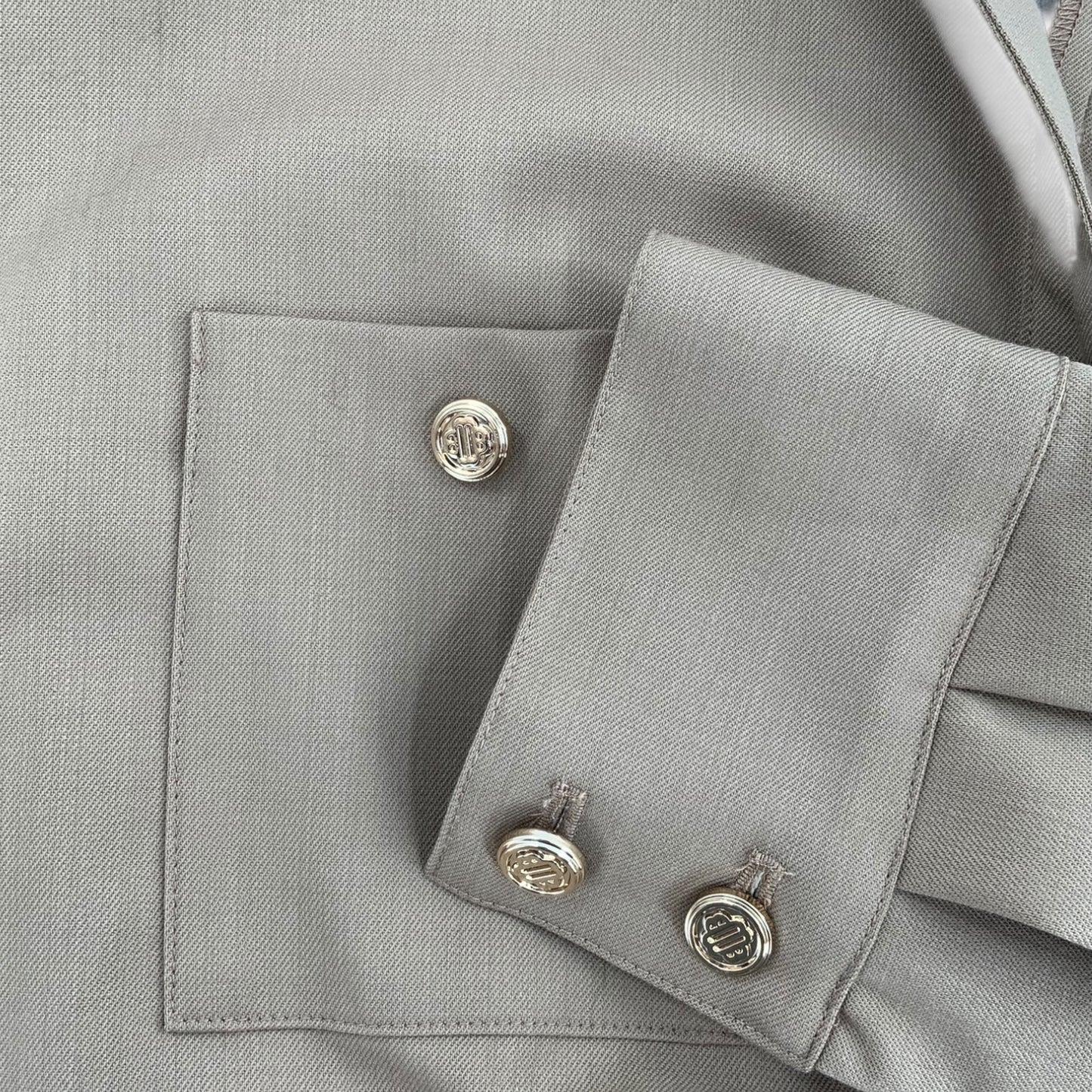 Maje Embellished Twill Mini Shirt Dress