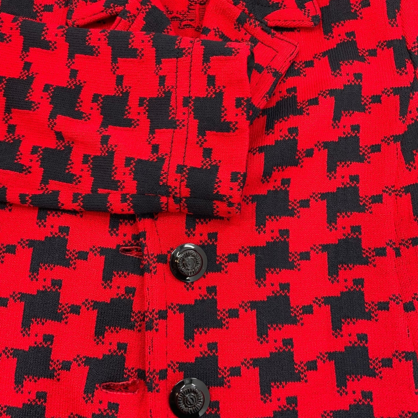 St. John Houndstooth Red and Black Blazer