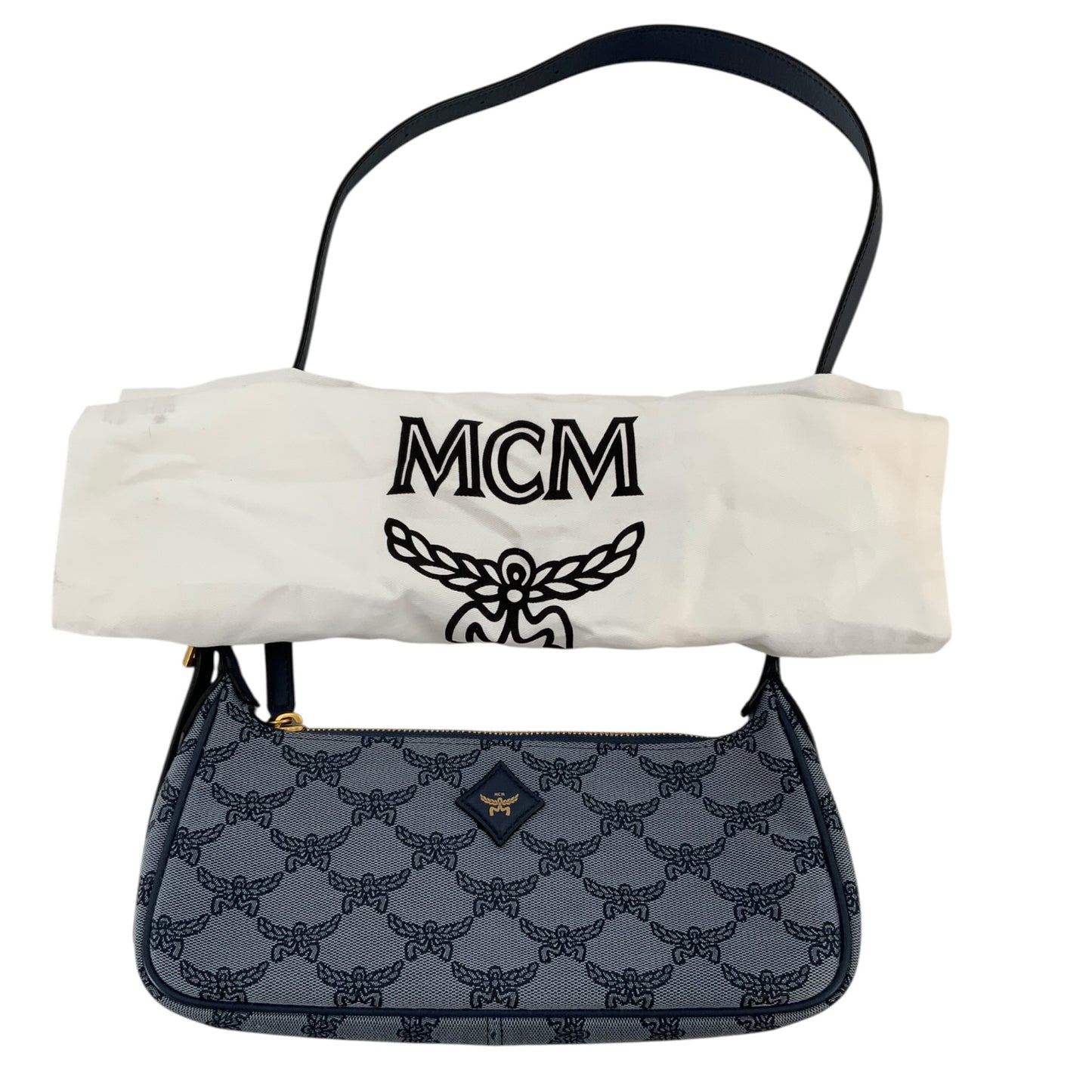 MCM Lauretos Jacquard Napa Small Shoulder Bag