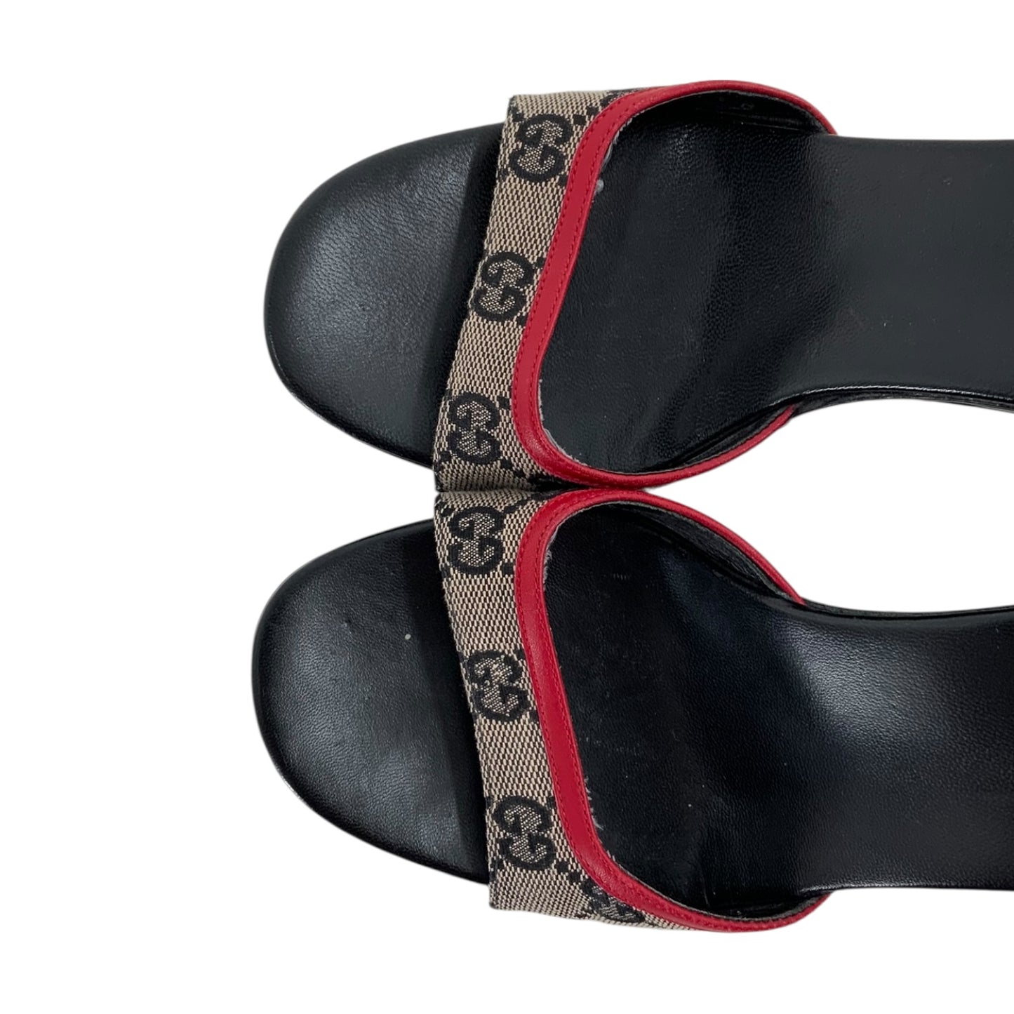Gucci GG Pattern Canvas Wedges