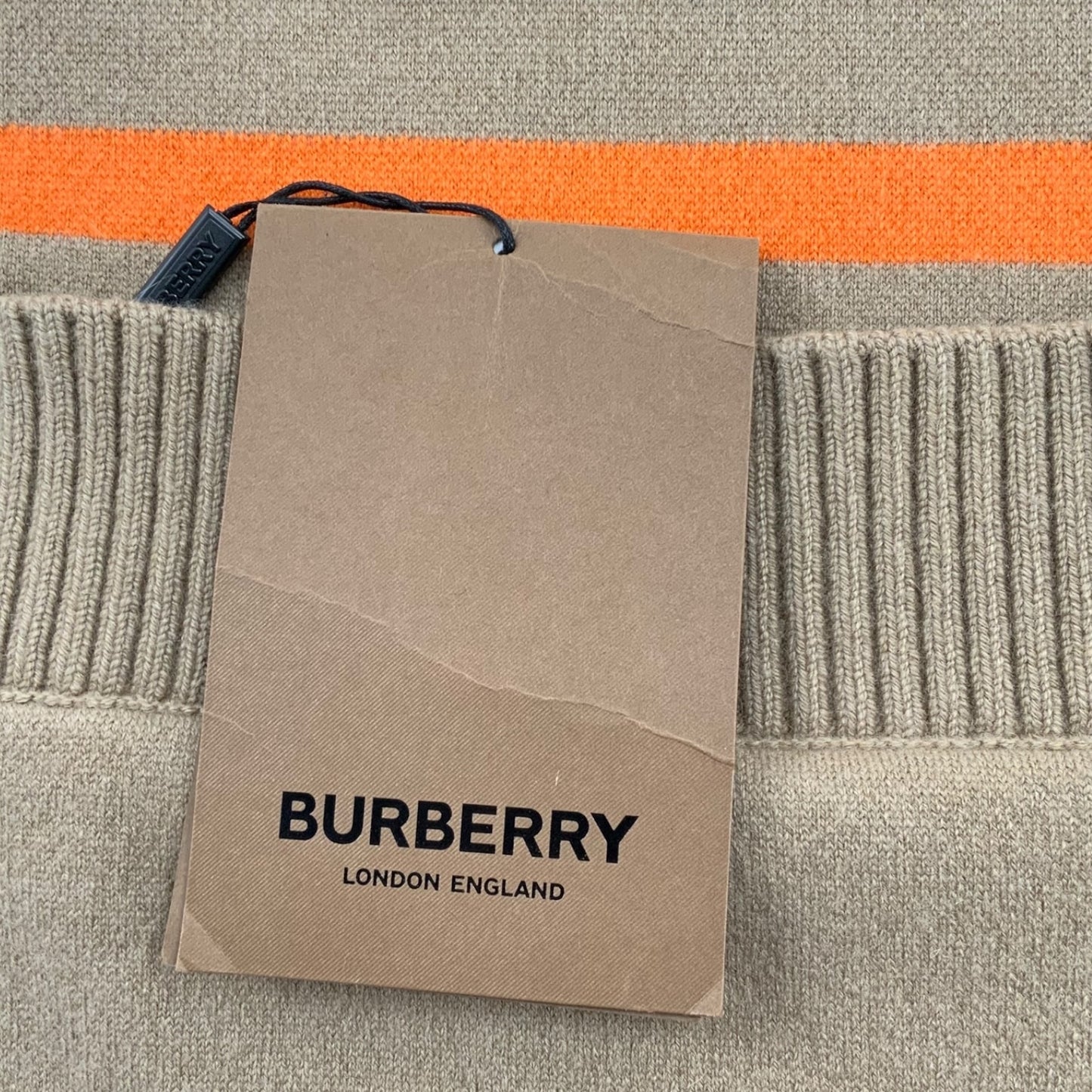 Burberry Tan Poncho/Cape With Orange Accents