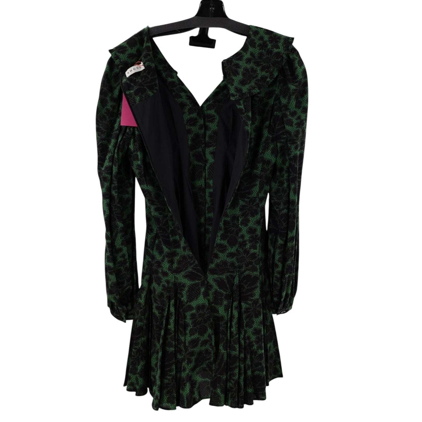 Rhode Wendy Printed Mini Dress in Emerald Savoy Lace