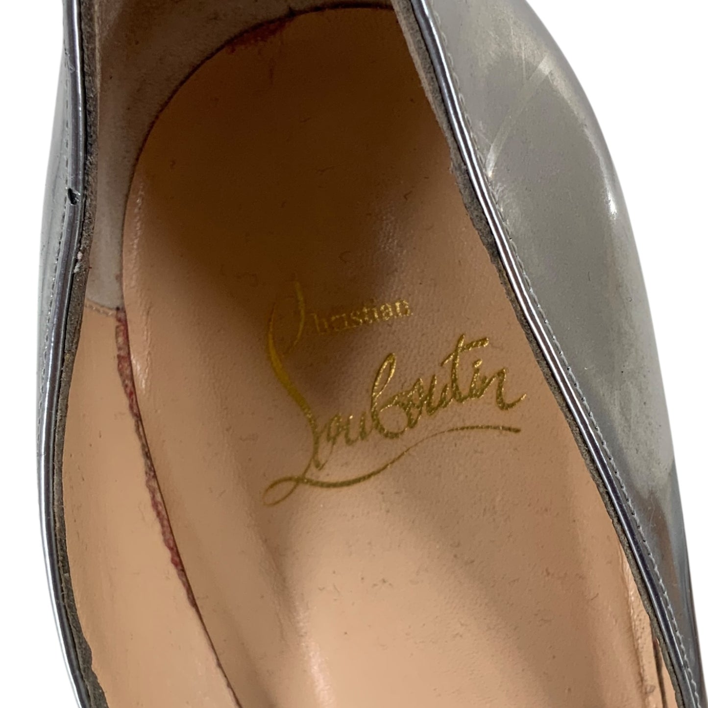 Christian Louboutin Silver Red Bottoms