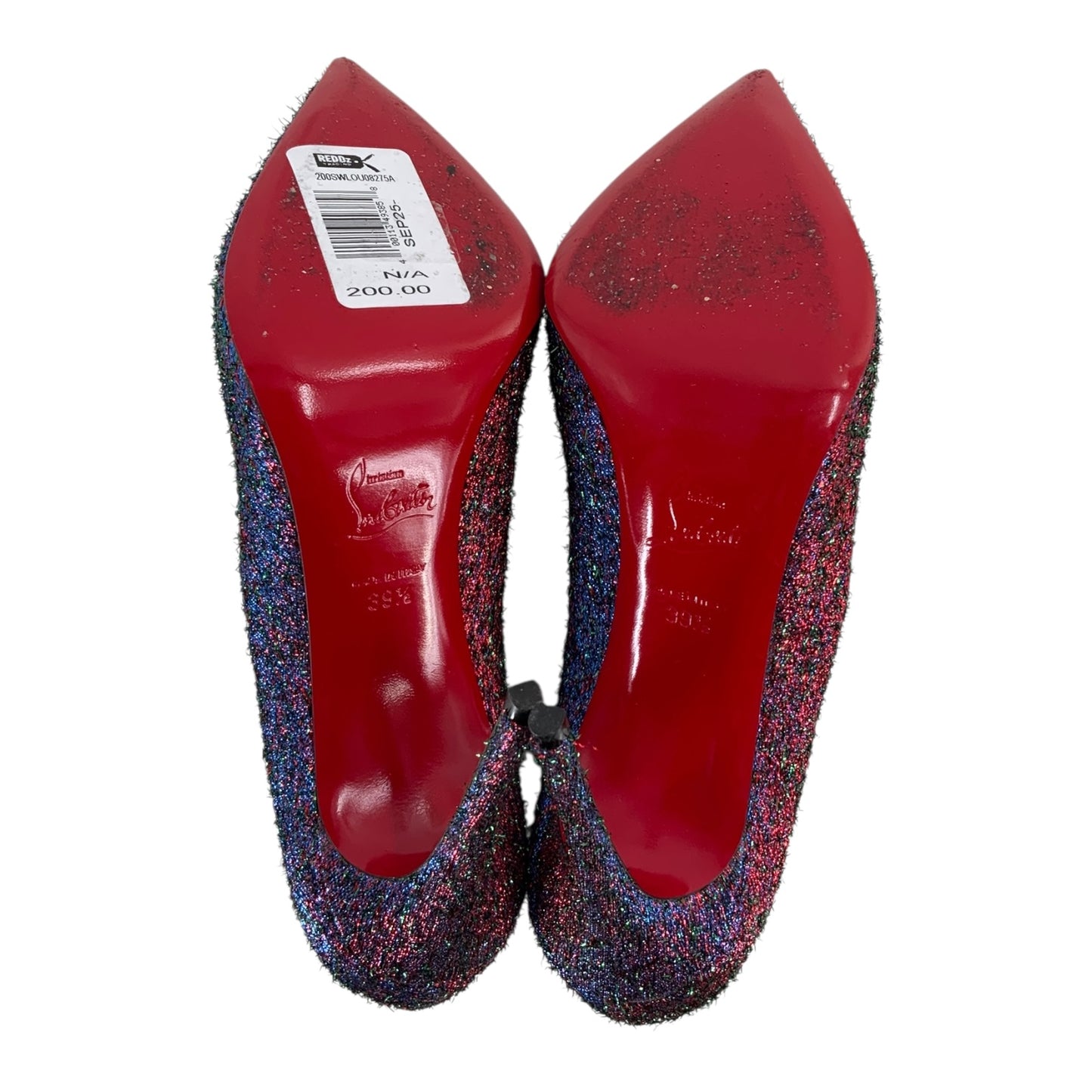 Christian Louboutin Metallic Red and Blue Red Bottoms