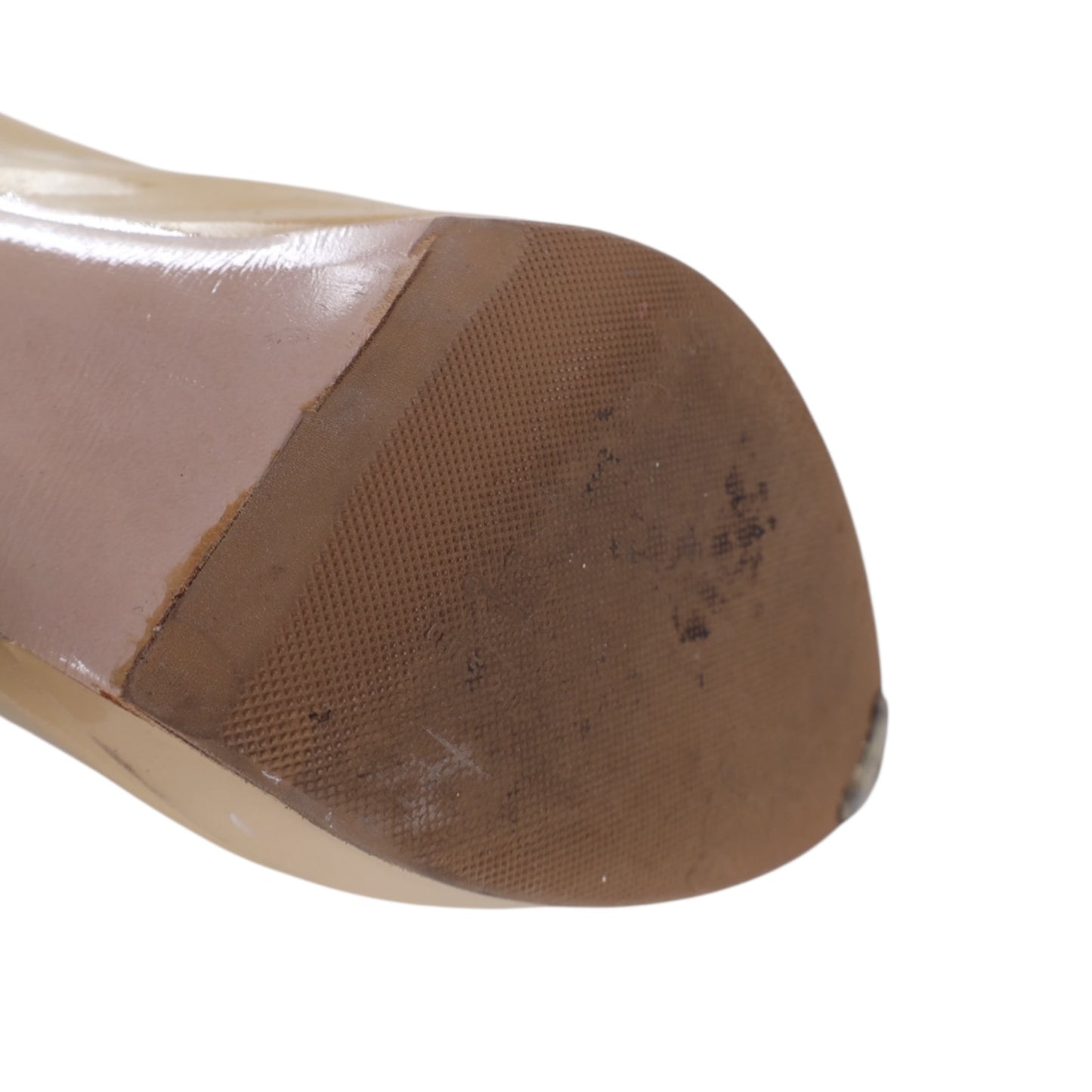 Miu Miu Peep Toe Nude Pumps
