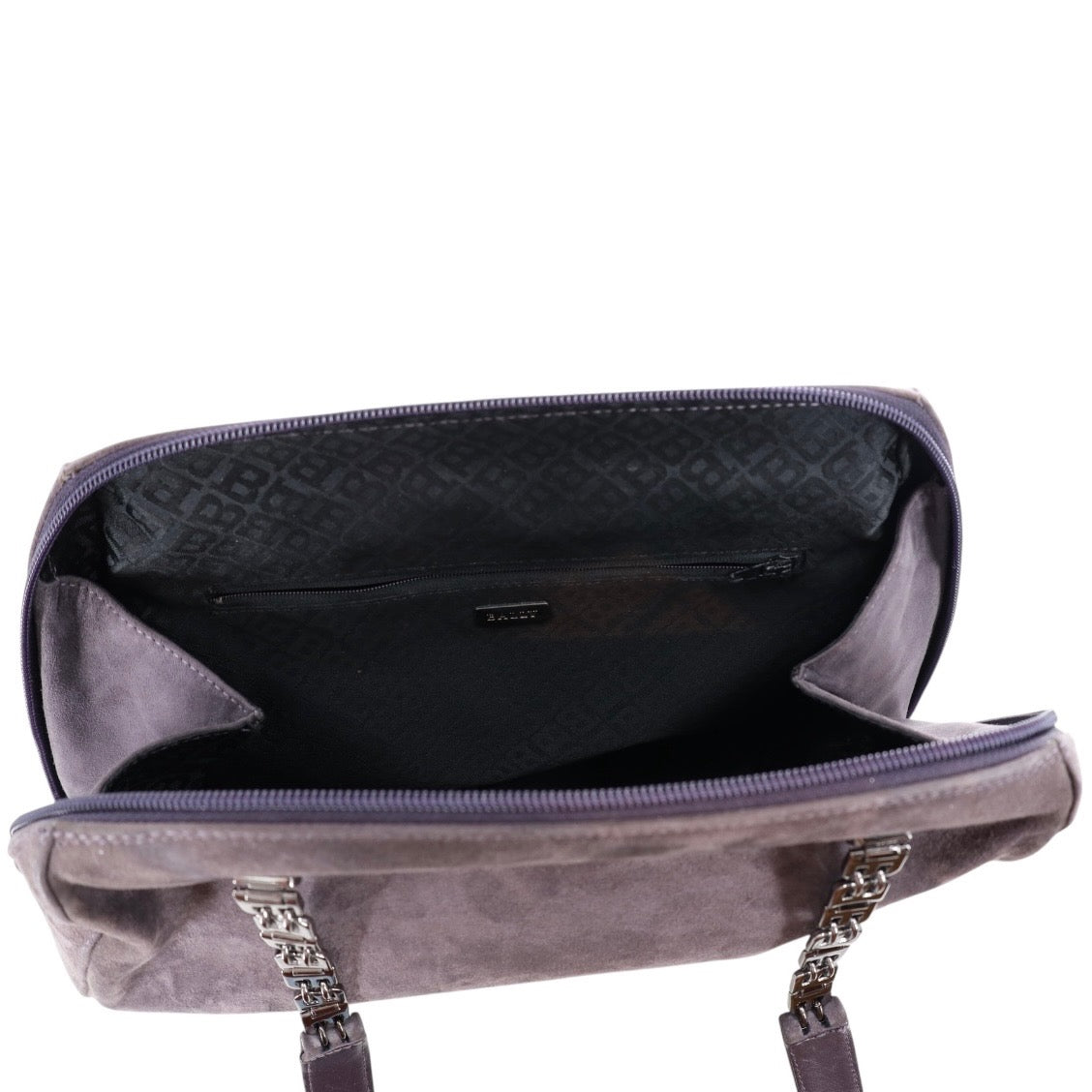 Bally Grey Suede Mini Boston