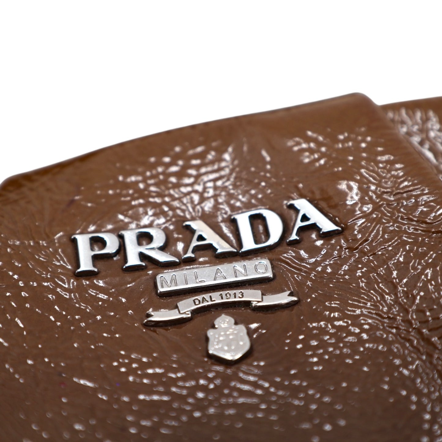 Prada Brown Ombre Patent Leather Bag