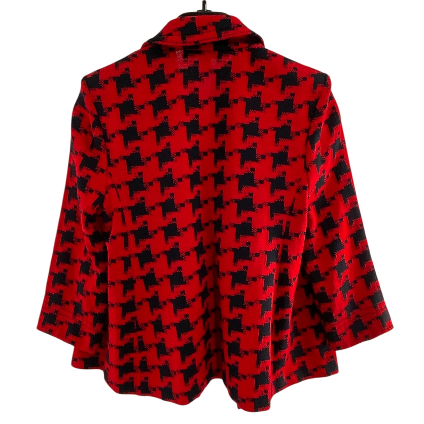 St. John Houndstooth Red and Black Blazer