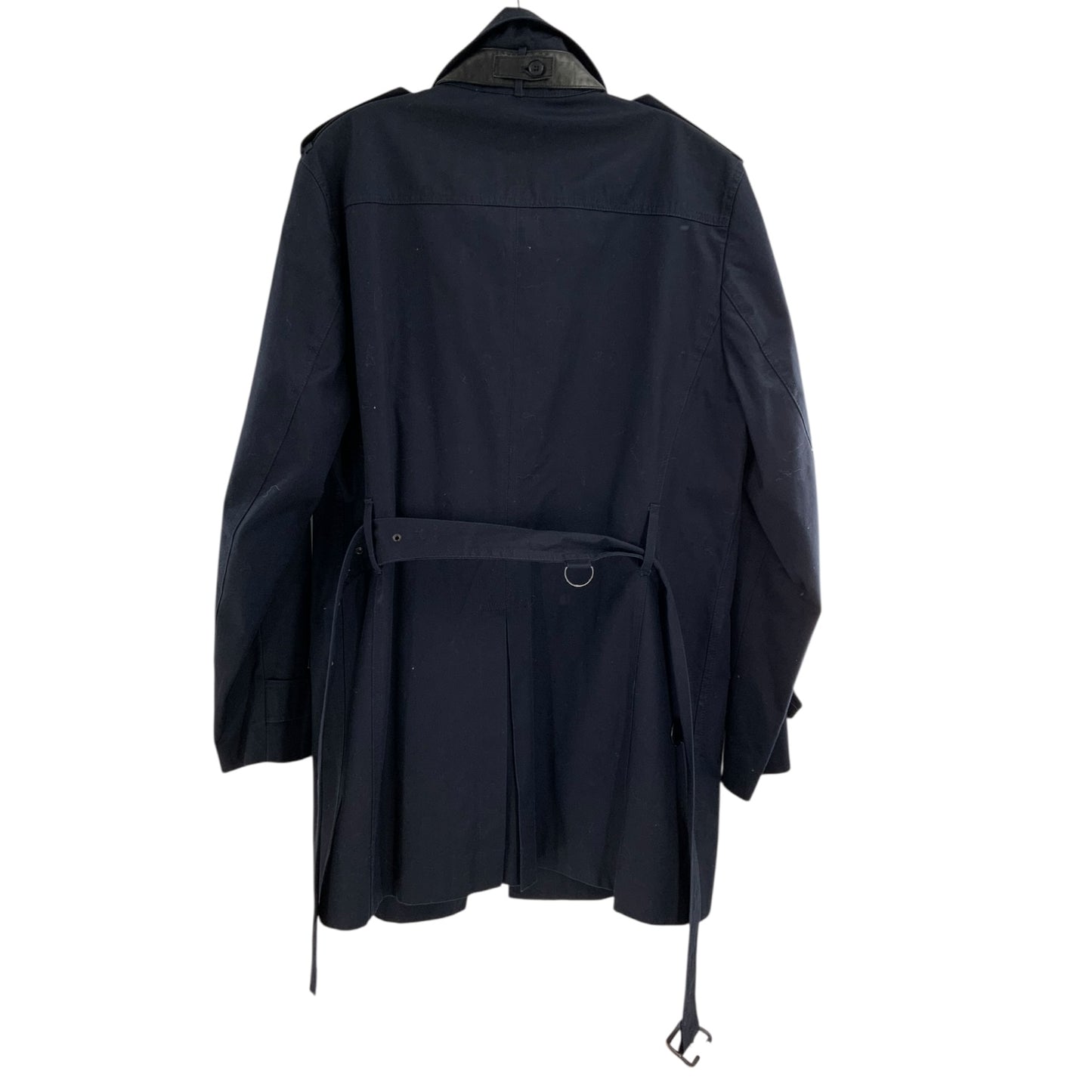 Sandro Men's Double-Breasted Navy Blue Coat