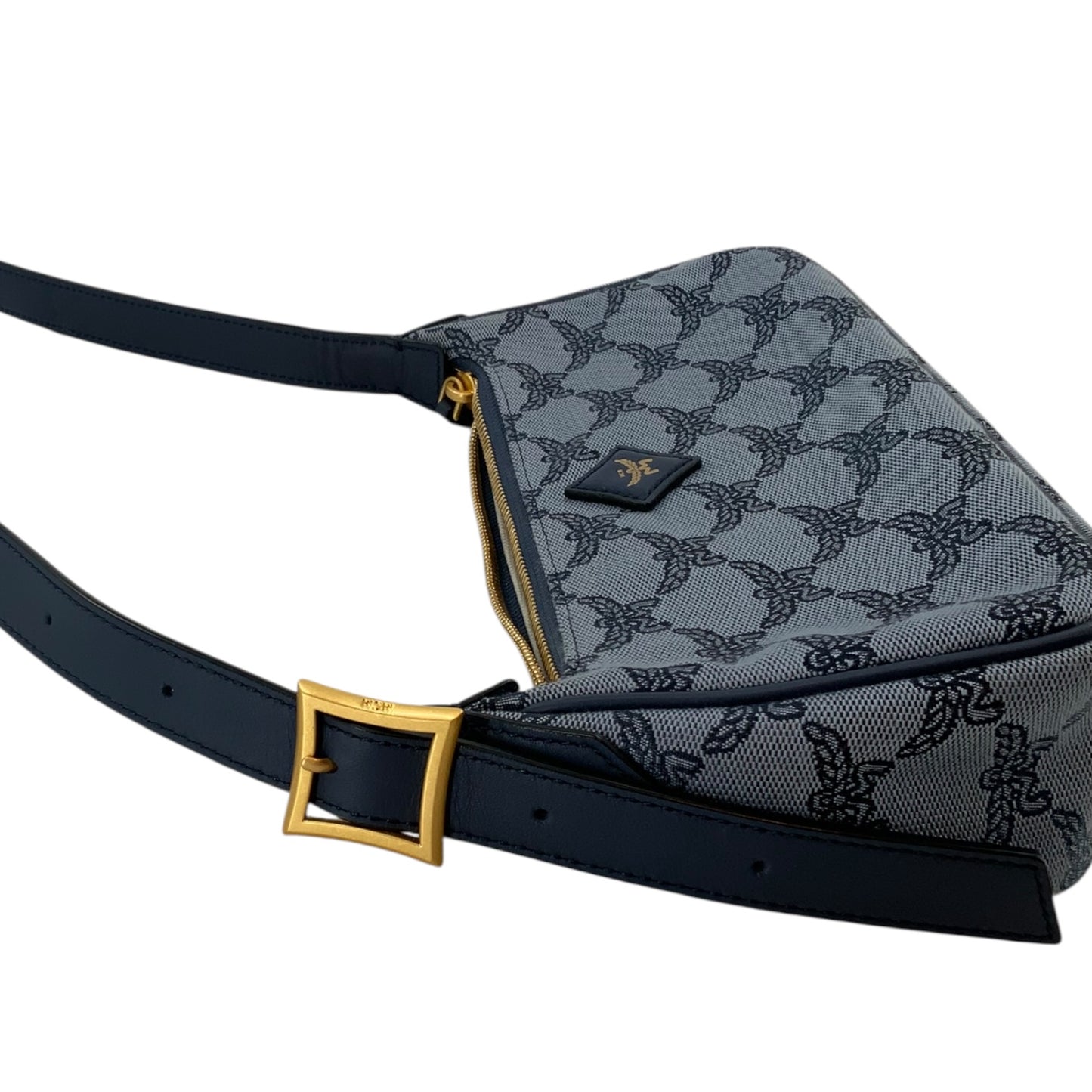 MCM Lauretos Jacquard Napa Small Shoulder Bag