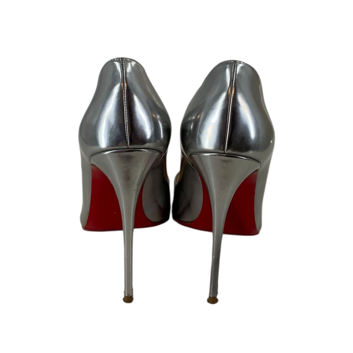 Christian Louboutin Silver Red Bottoms