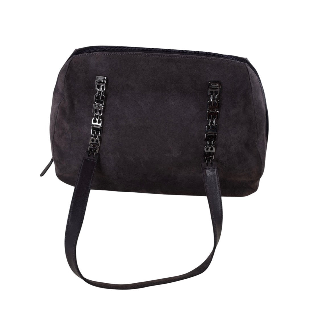 Bally Grey Suede Mini Boston
