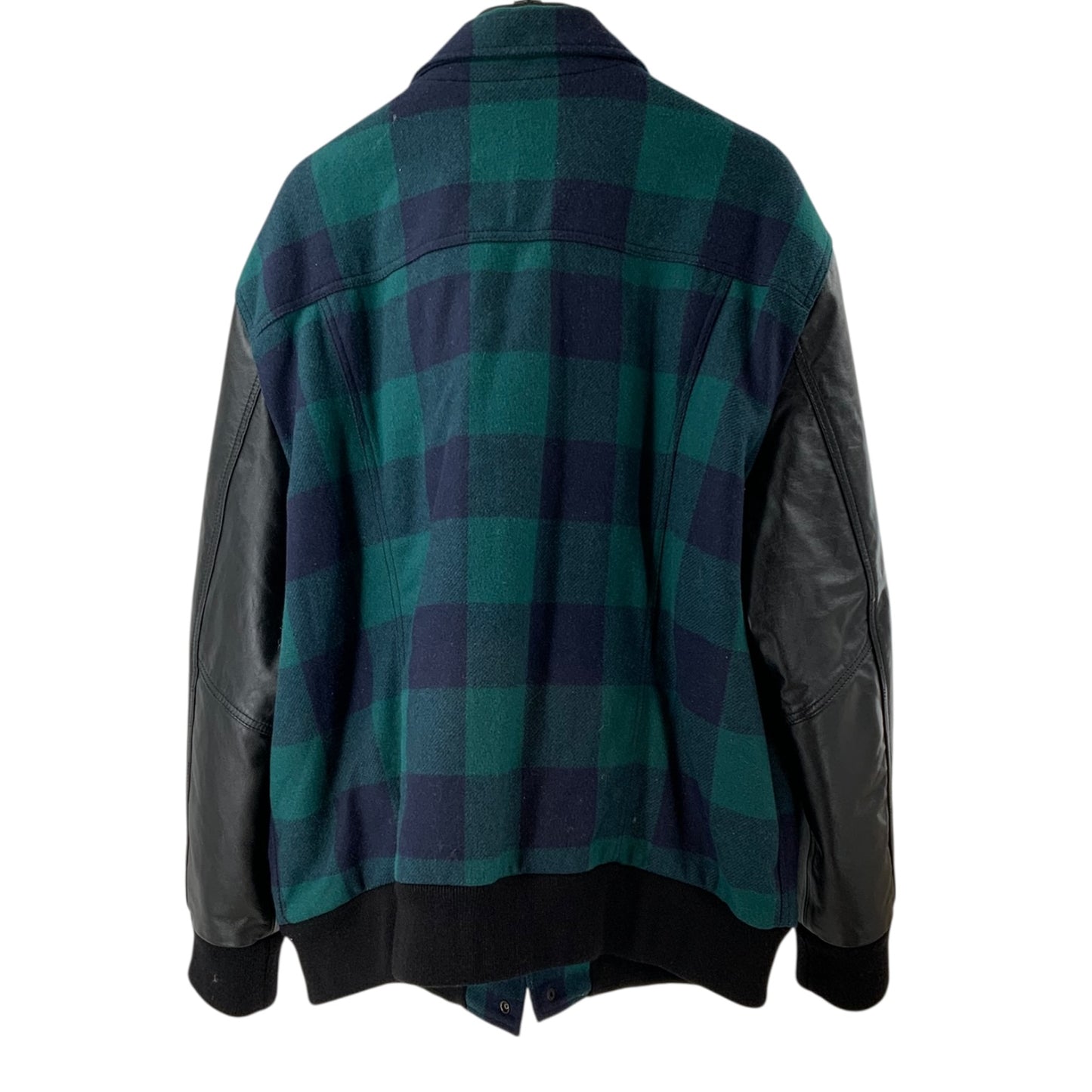Levi's Flannel Print Coat with Leather Sleeves