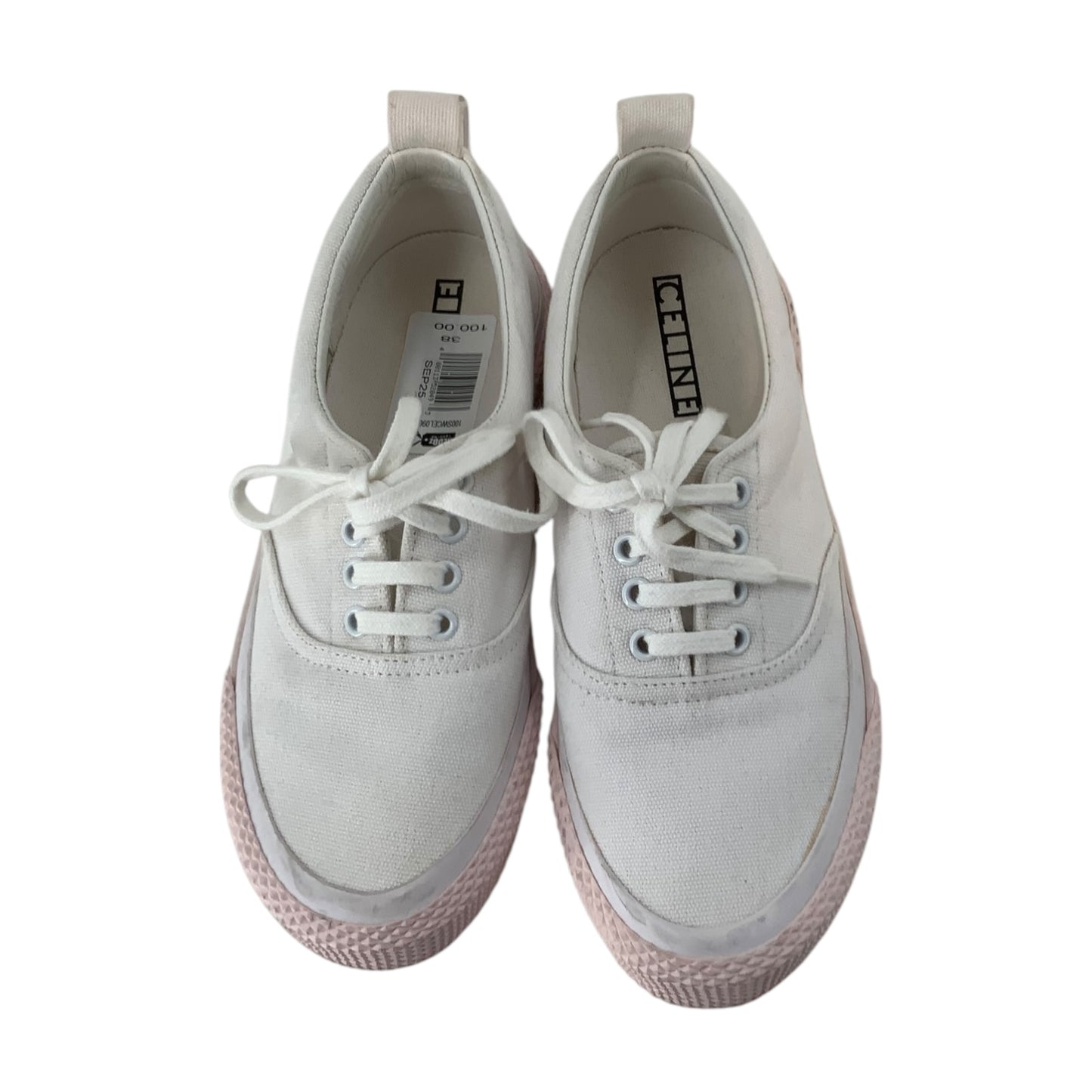 Celine 180 Lace-Up Canvas Sneakers