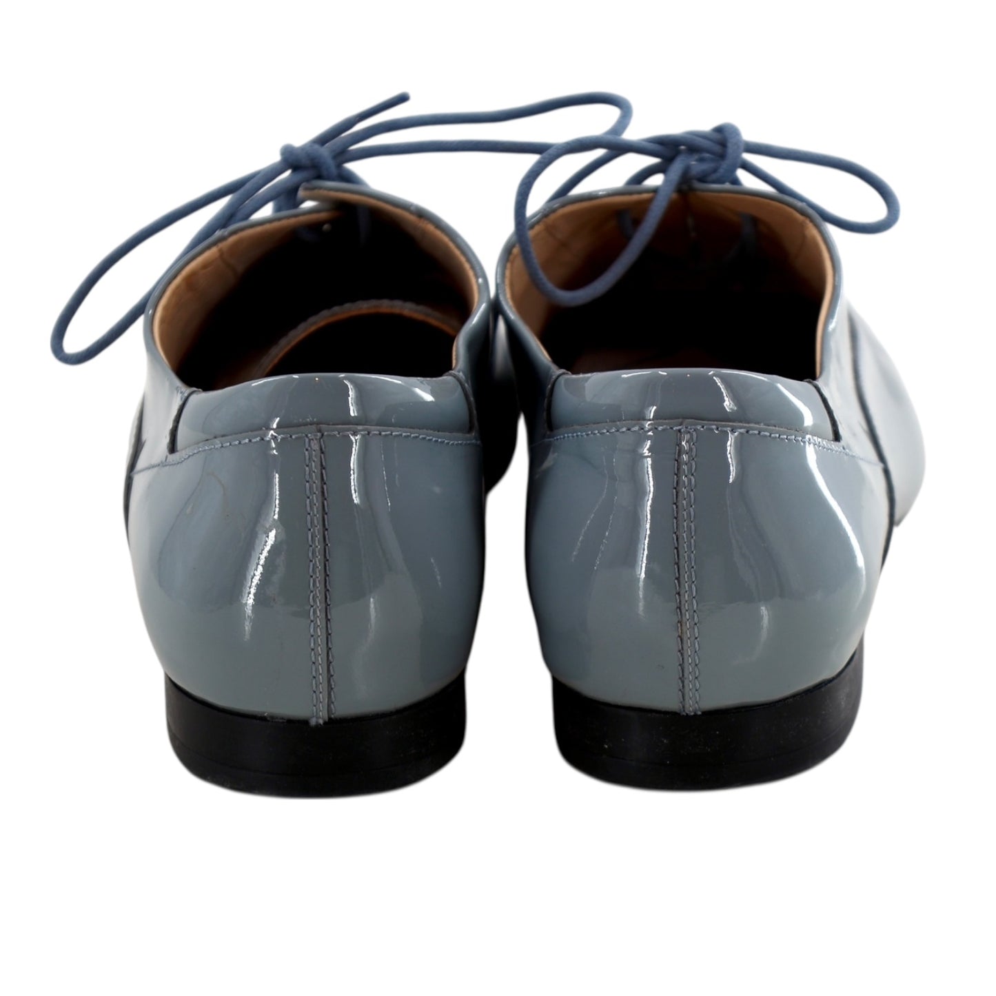 Tod's Light Blue Patent Leather Derby Boots