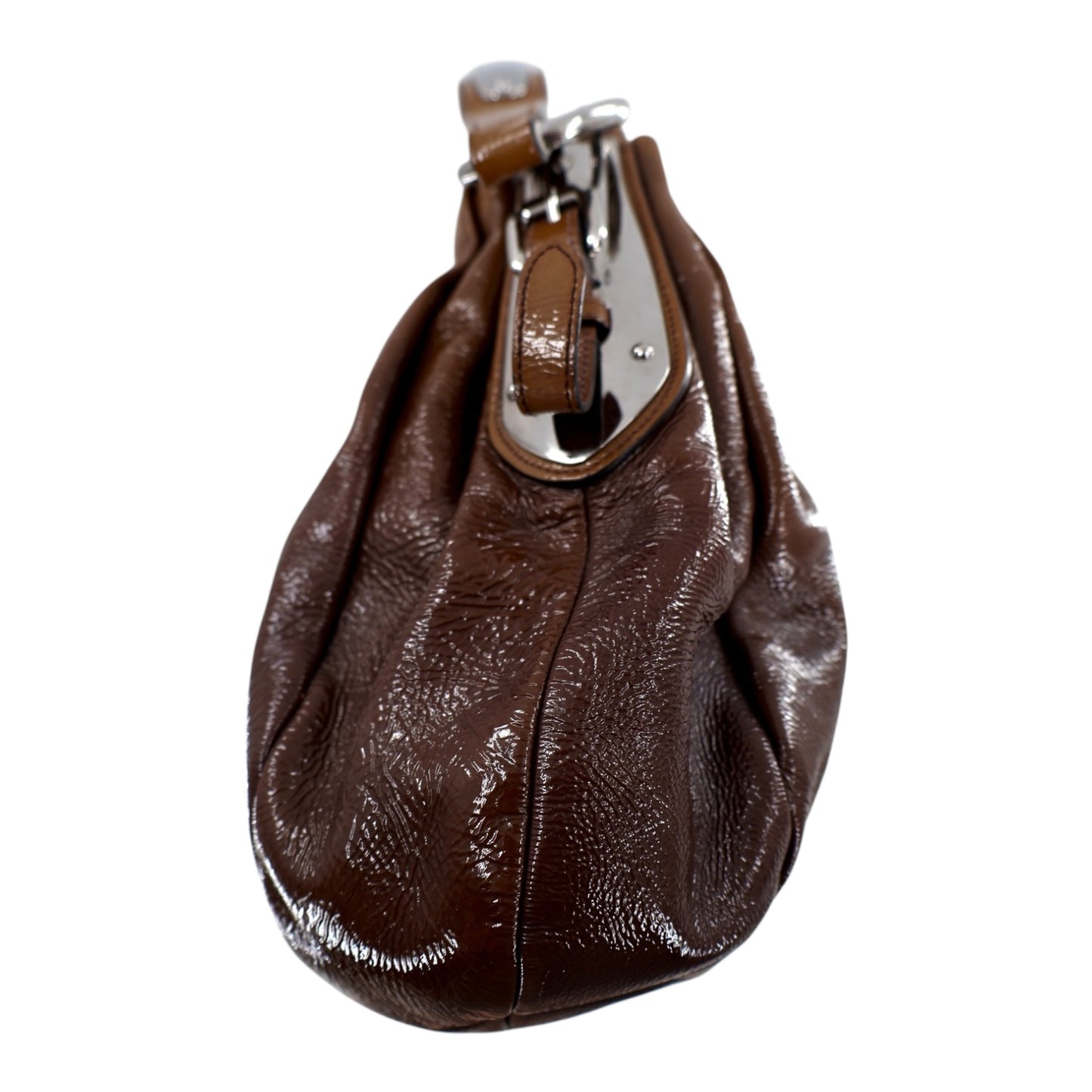 Prada Brown Ombre Patent Leather Bag