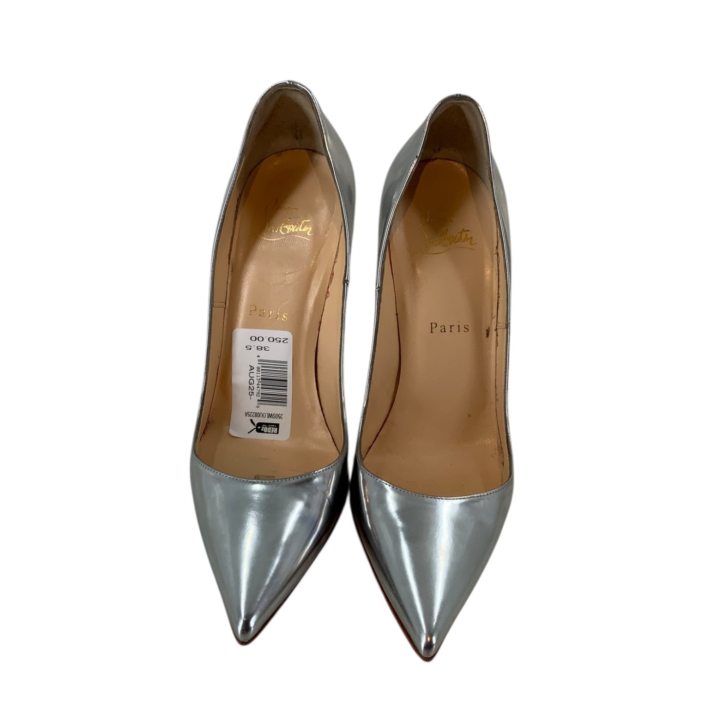 Christian Louboutin Silver Red Bottoms