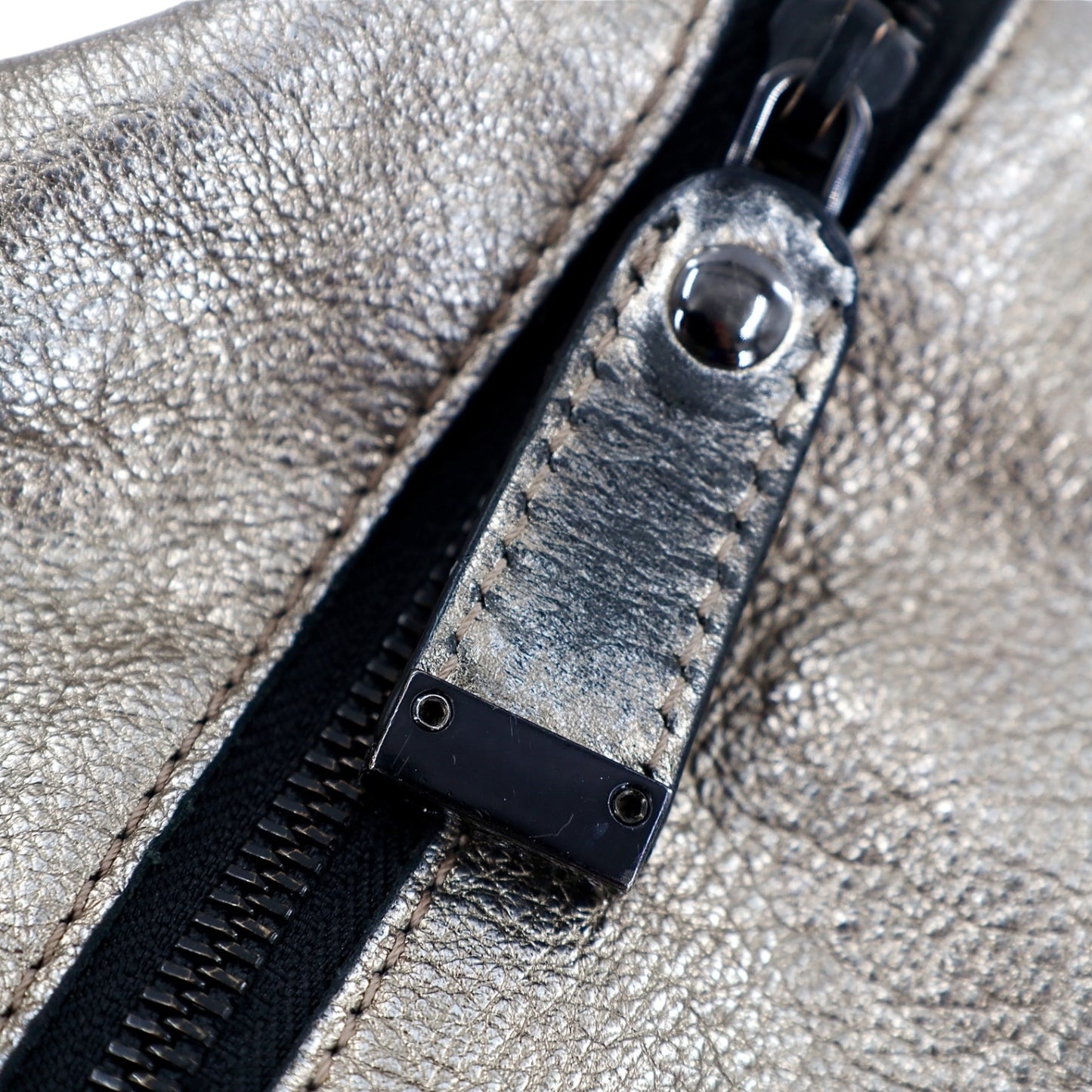 Burberry Metallic Gold Leather Curzon Shoulder Bag