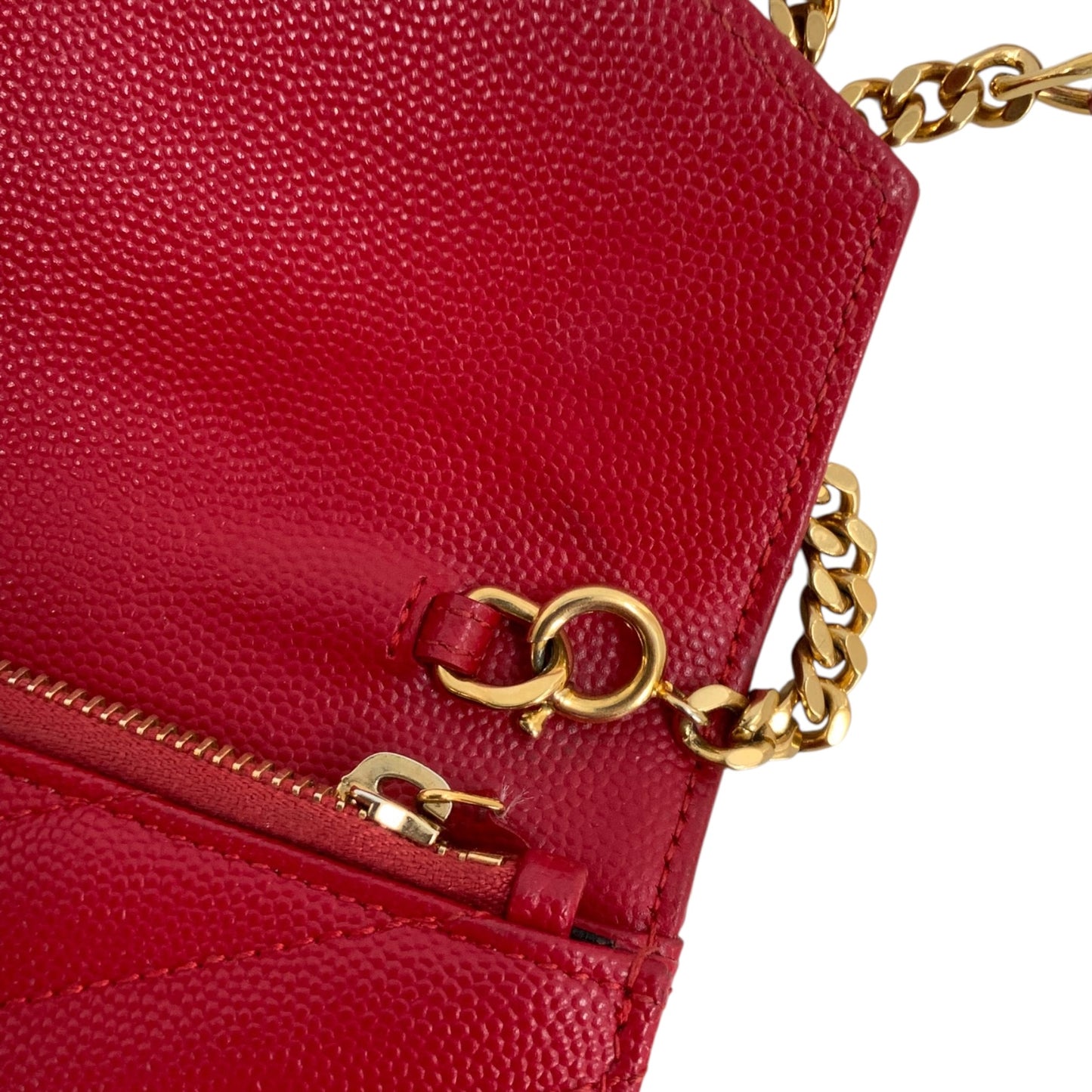 YSL Red Chevron Envelope Bag