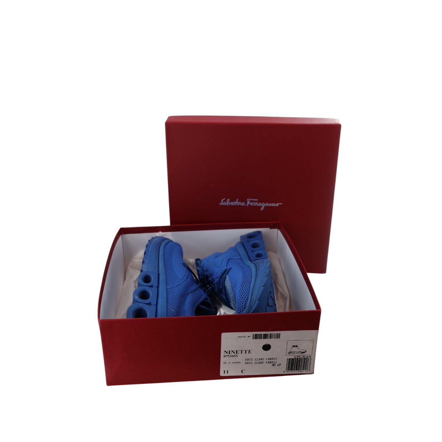 Salvatore Ferragamo Gancini Logo Blue Sneakers