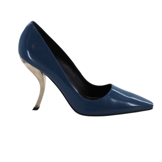 Roger Vivier Viv in the City Blue and Silver Heel