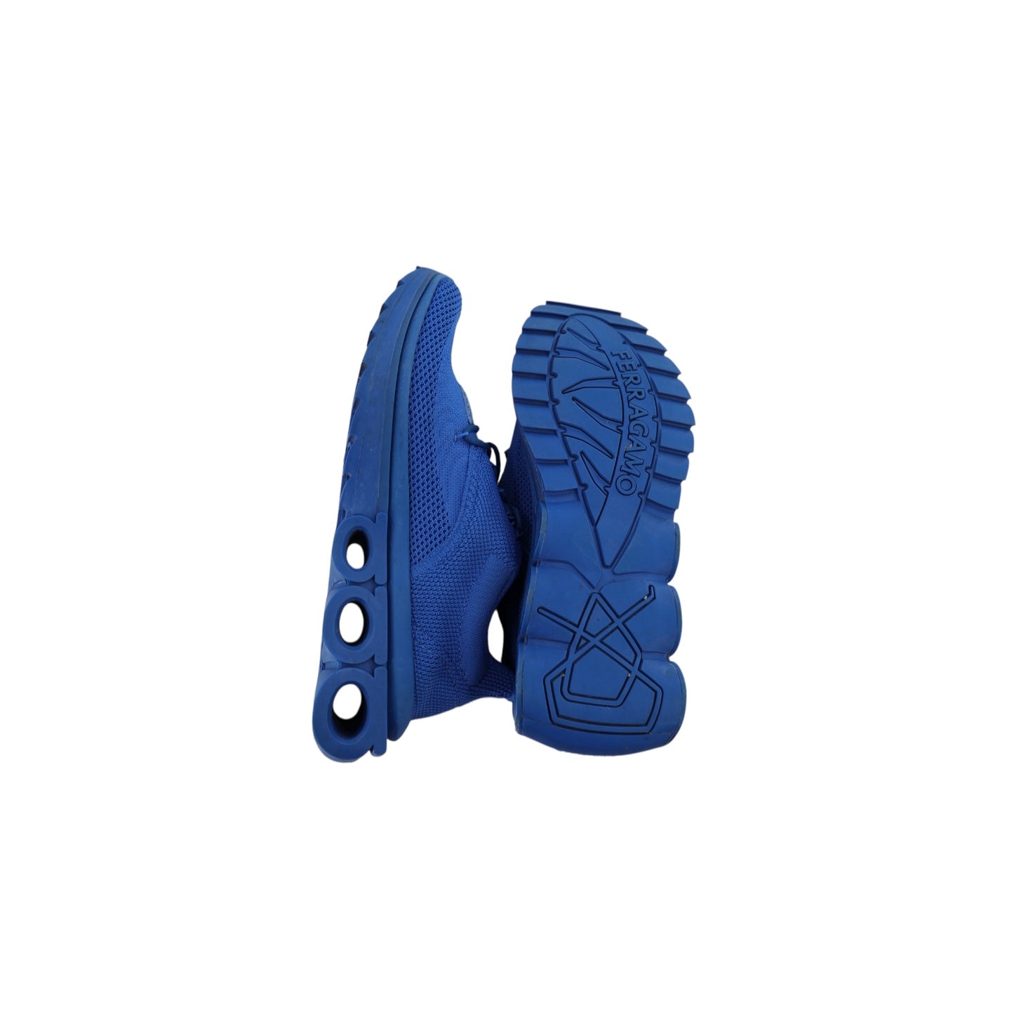 Salvatore Ferragamo Gancini Logo Blue Sneakers
