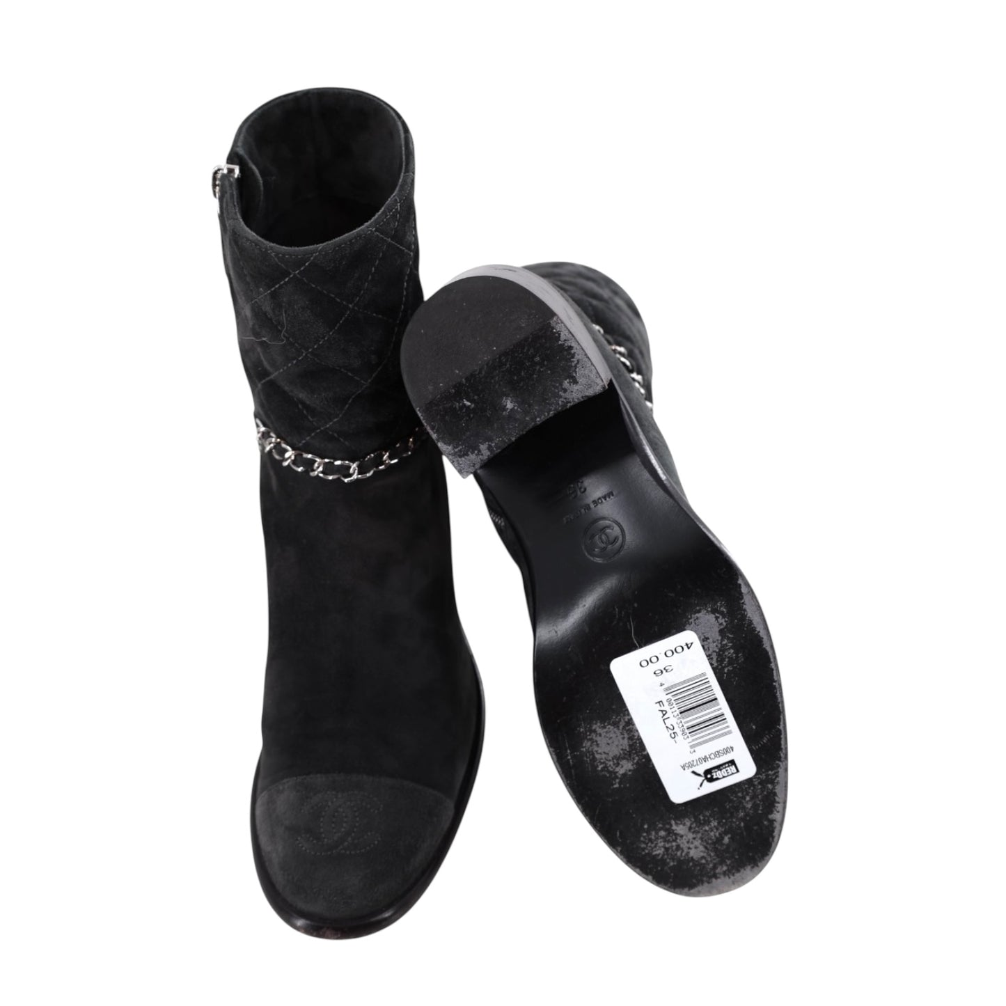 Chanel Short Suede Calfskin Boots