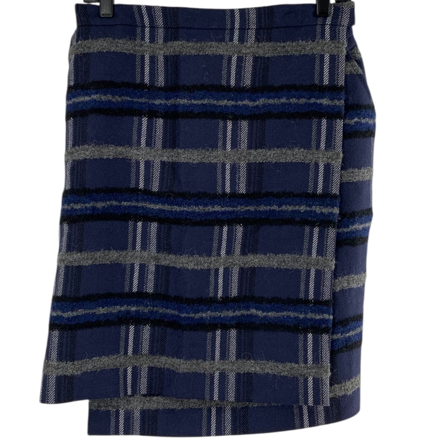Akris Punto Blue Flannel Pattern Skirt