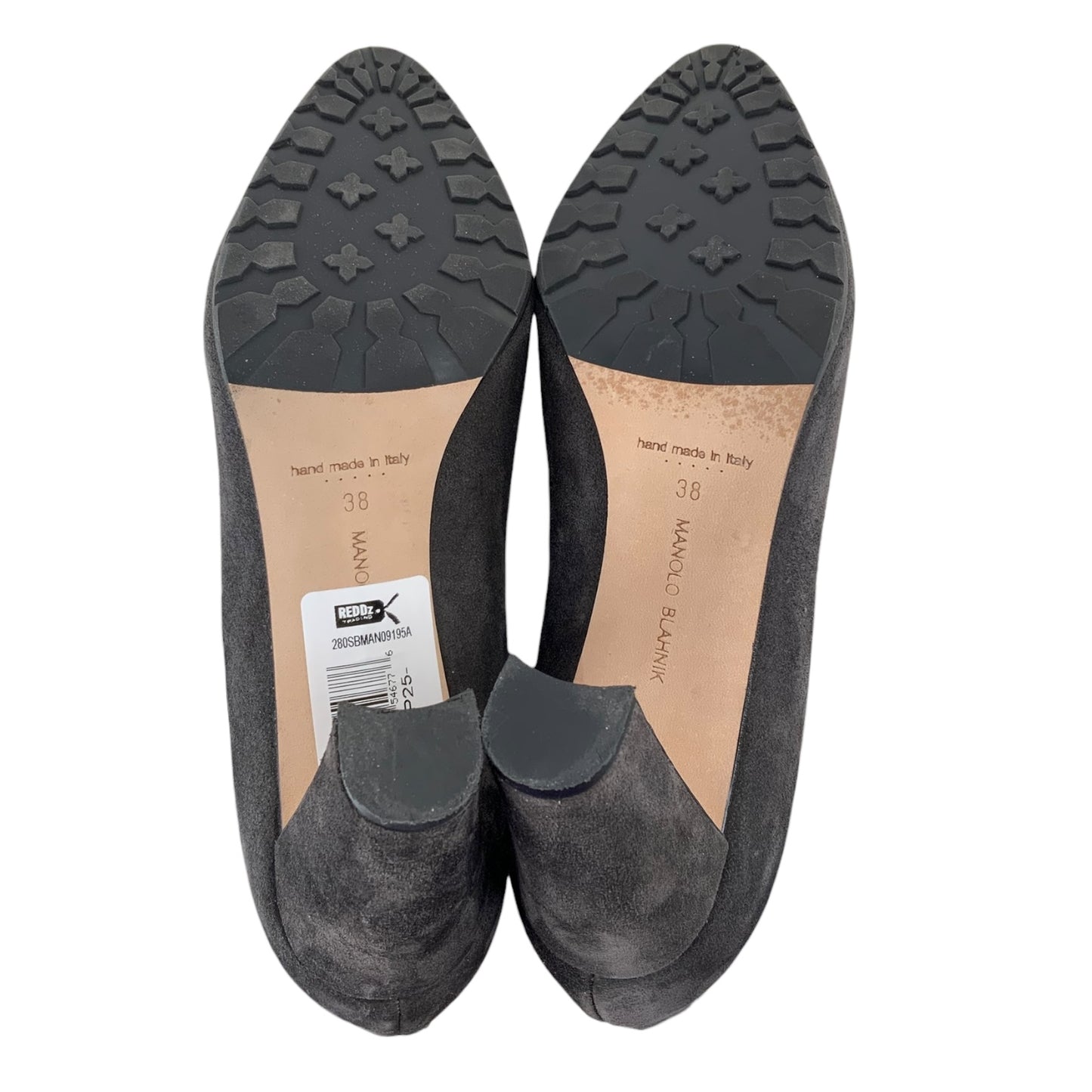 Manolo Blahnik Silver Suede Heeled Booties