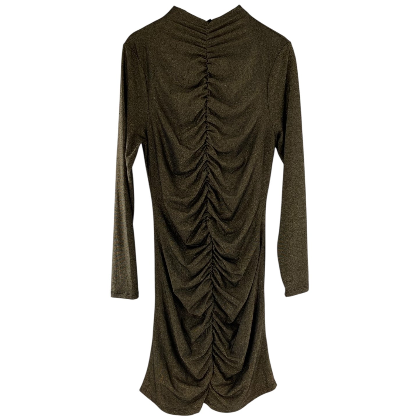Veronica Beard Elson Gold Metallic Ruched Dress