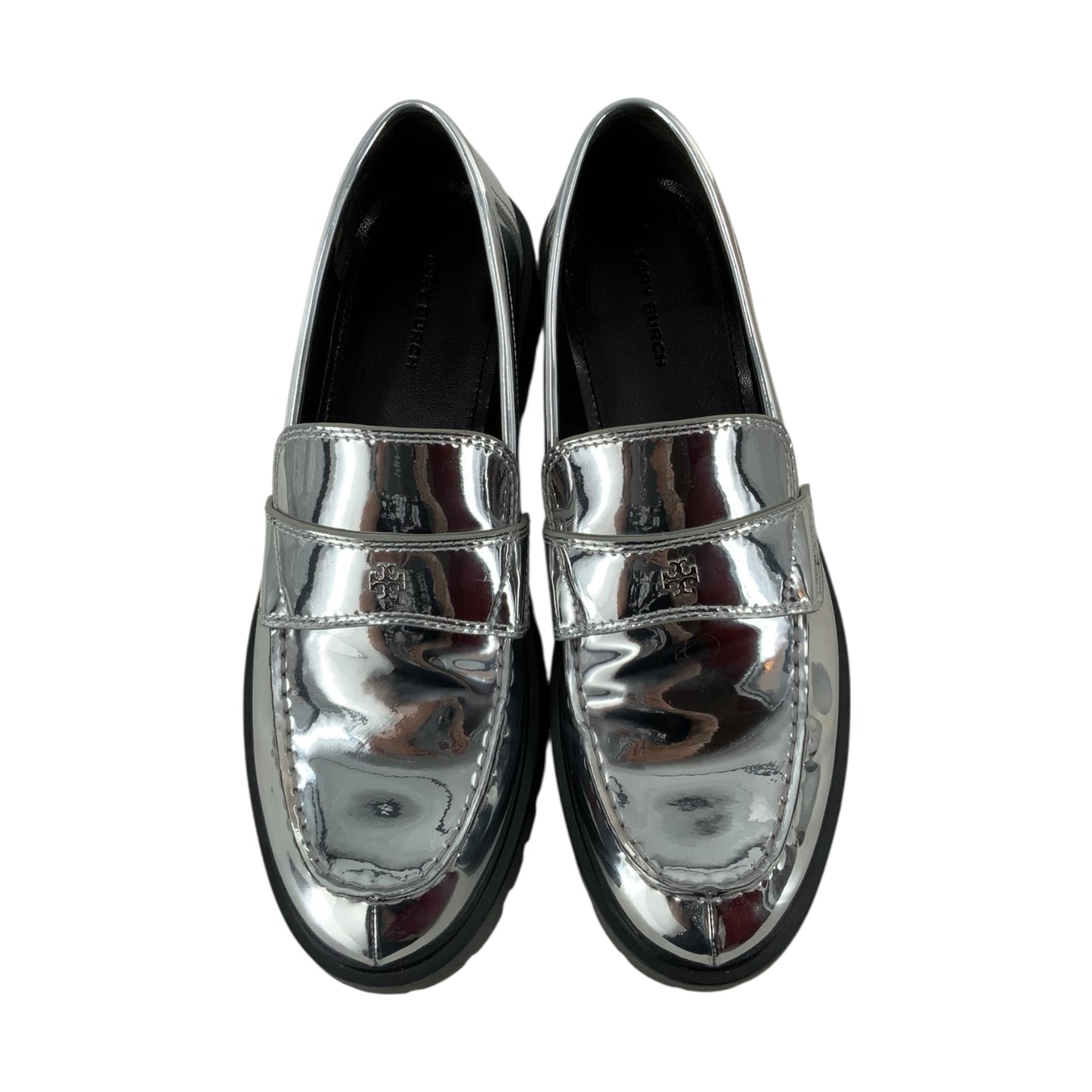 Tory Burch Mirrored Metallic Classic Lug Loafer