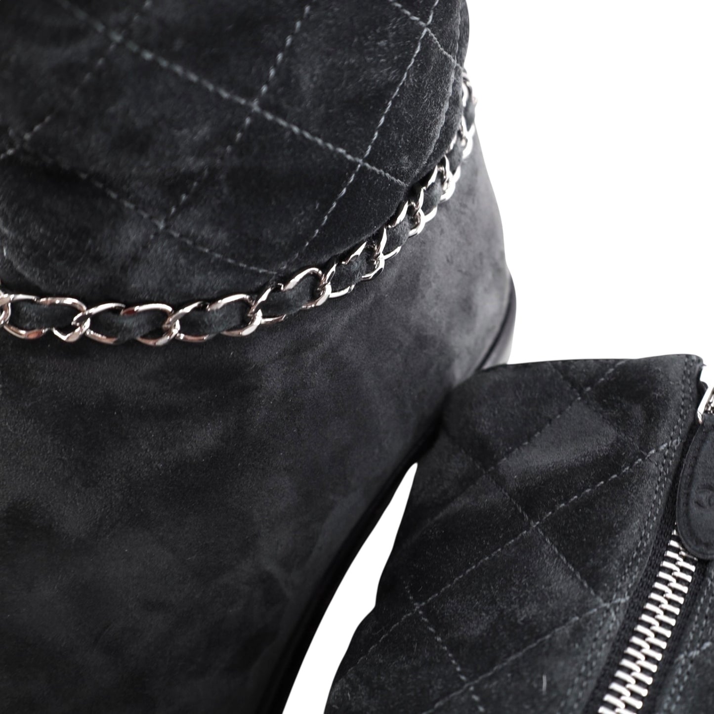 Chanel Short Suede Calfskin Boots