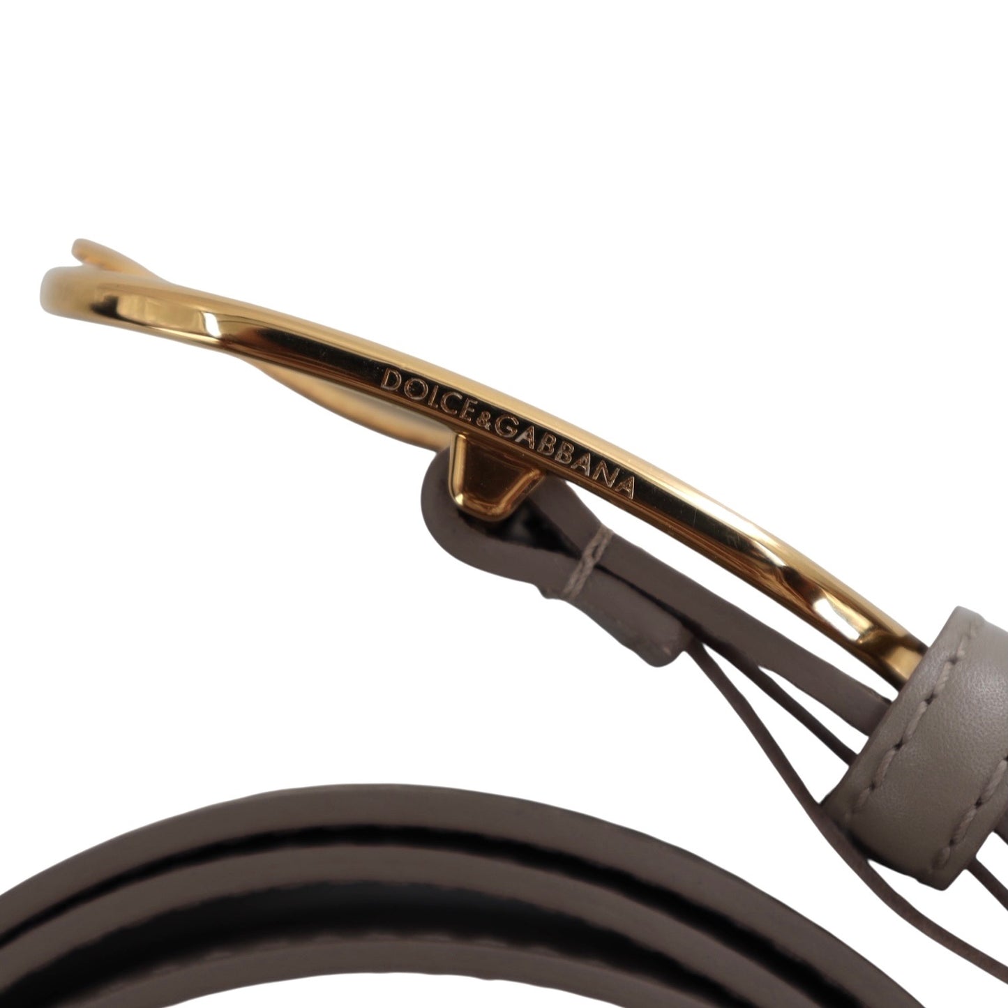 Dolce and Gabbana Calfskin Beige Belt