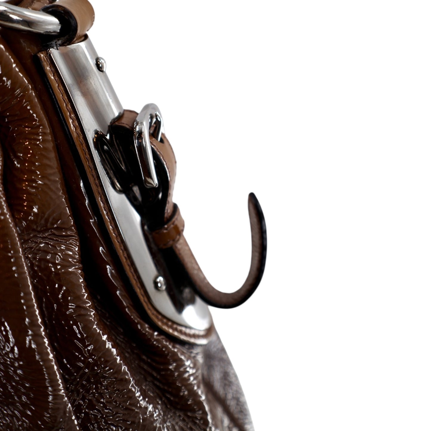 Prada Brown Ombre Patent Leather Bag