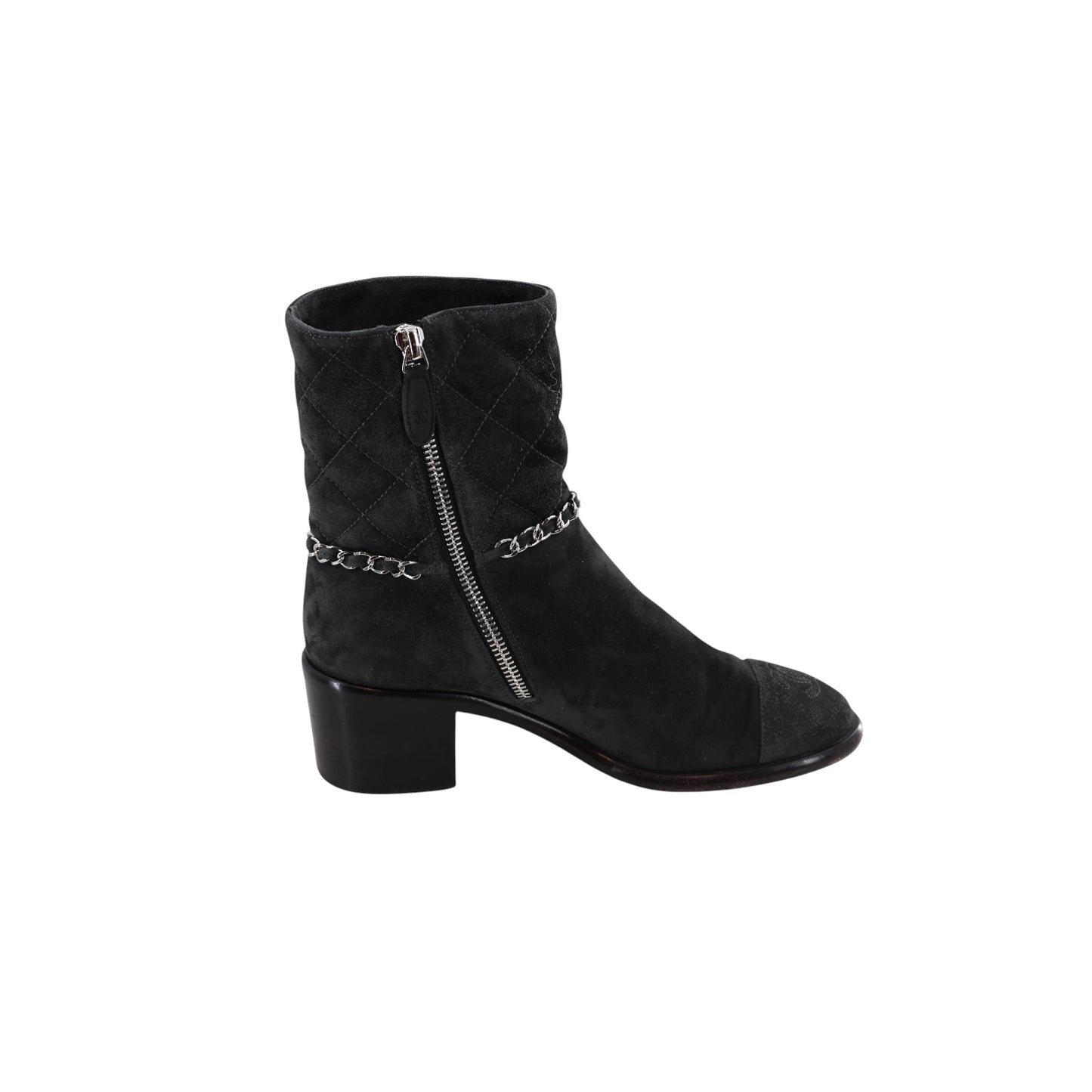Chanel Short Suede Calfskin Boots