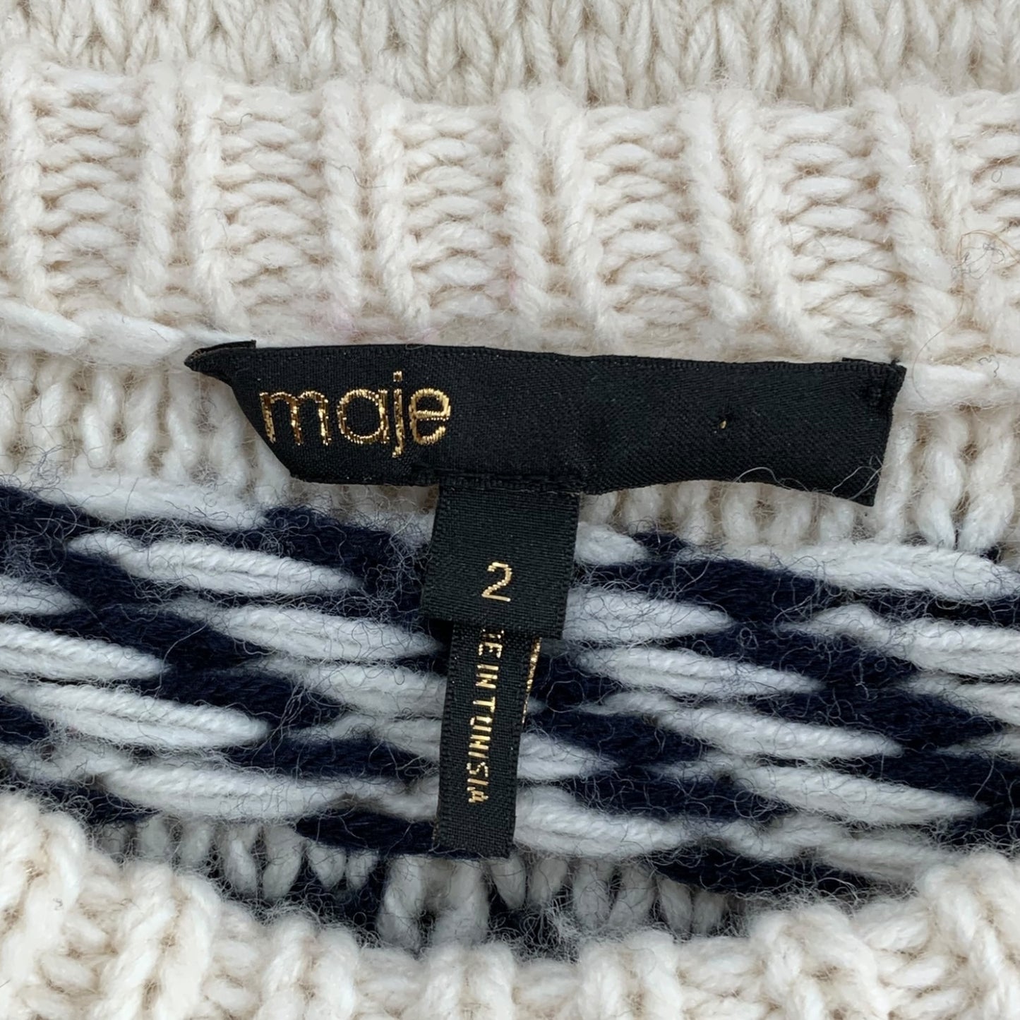 Maje Knit Sweater with Snowflake Detail