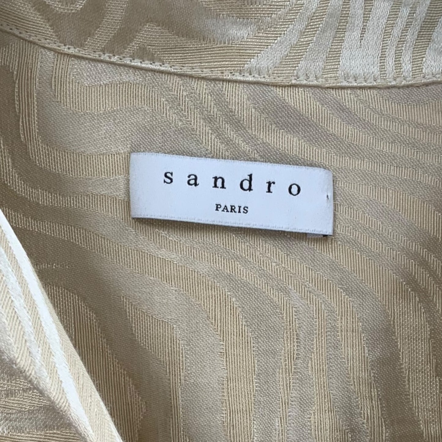 Sandro Ivory Colored Patterned Dress