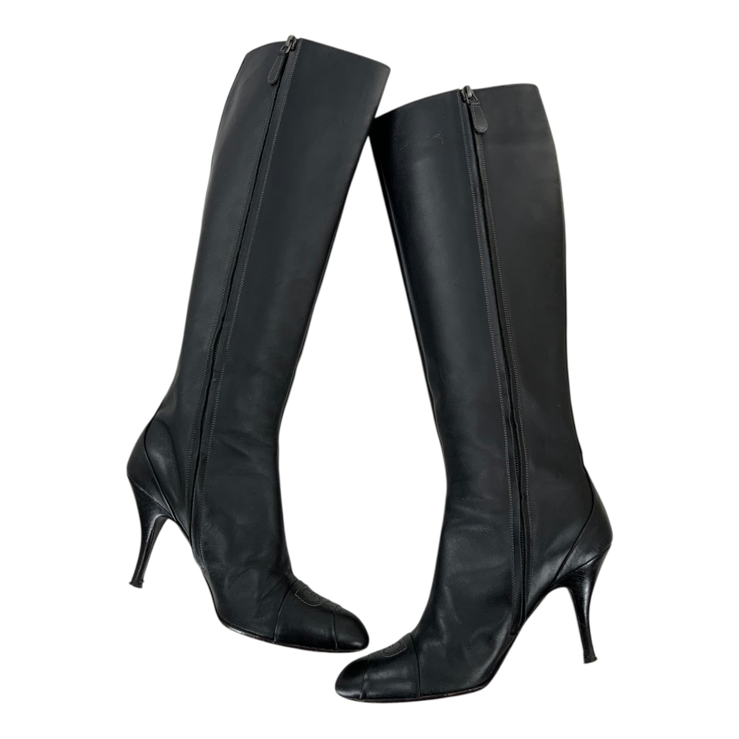 Salvatore Ferragamo Leather Knee High Boots