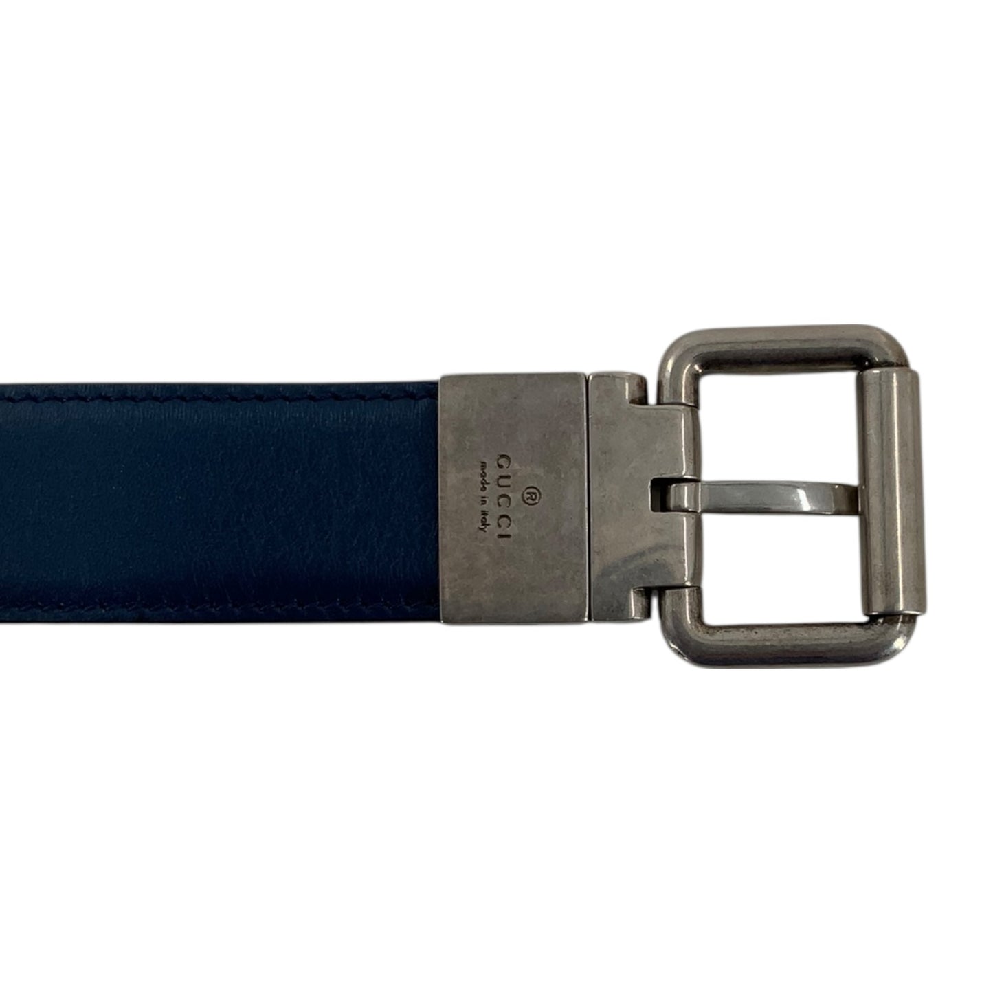 Gucci Navy Blue Reversible Belt
