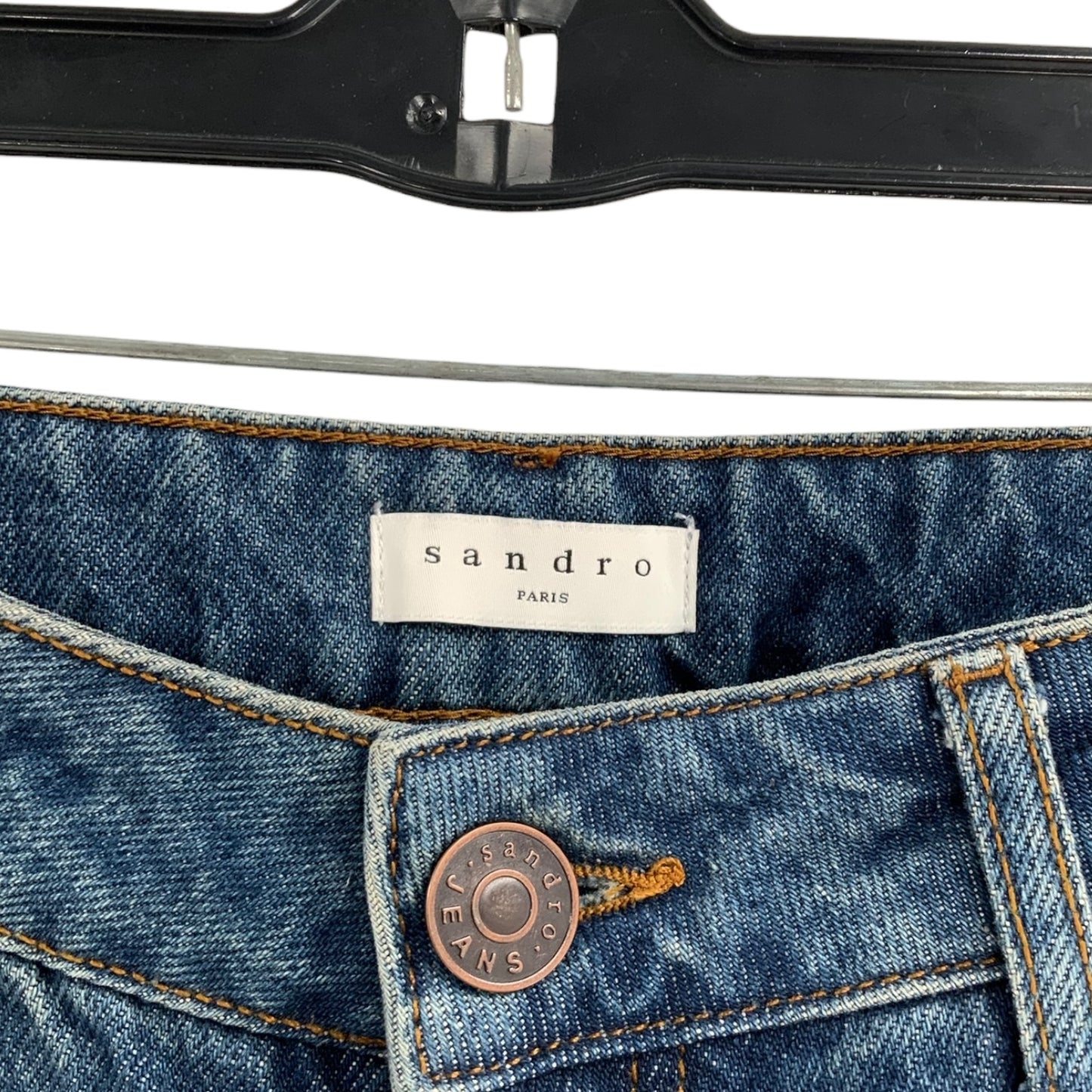 Sandro Thunderbolt Pearl Embroidered Jeans