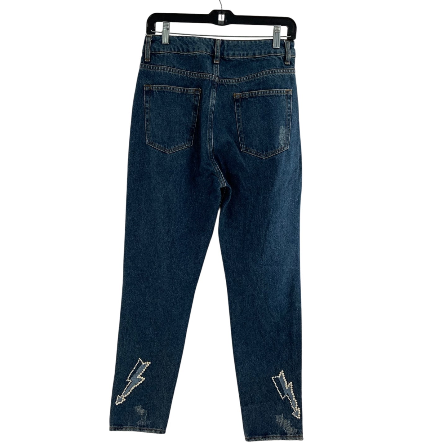Sandro Thunderbolt Pearl Embroidered Jeans